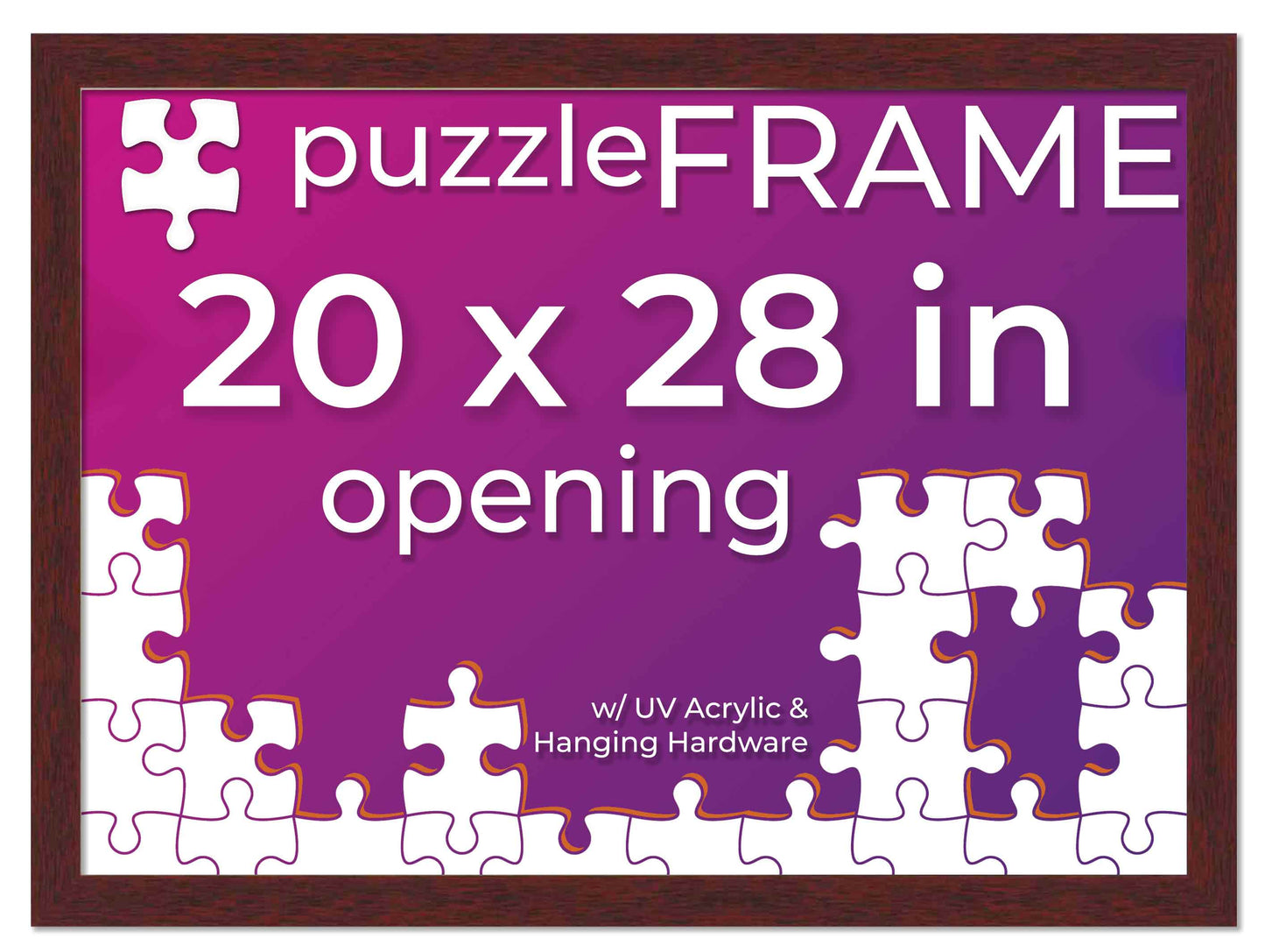 Brown Frame for Jigsaw Puzzles