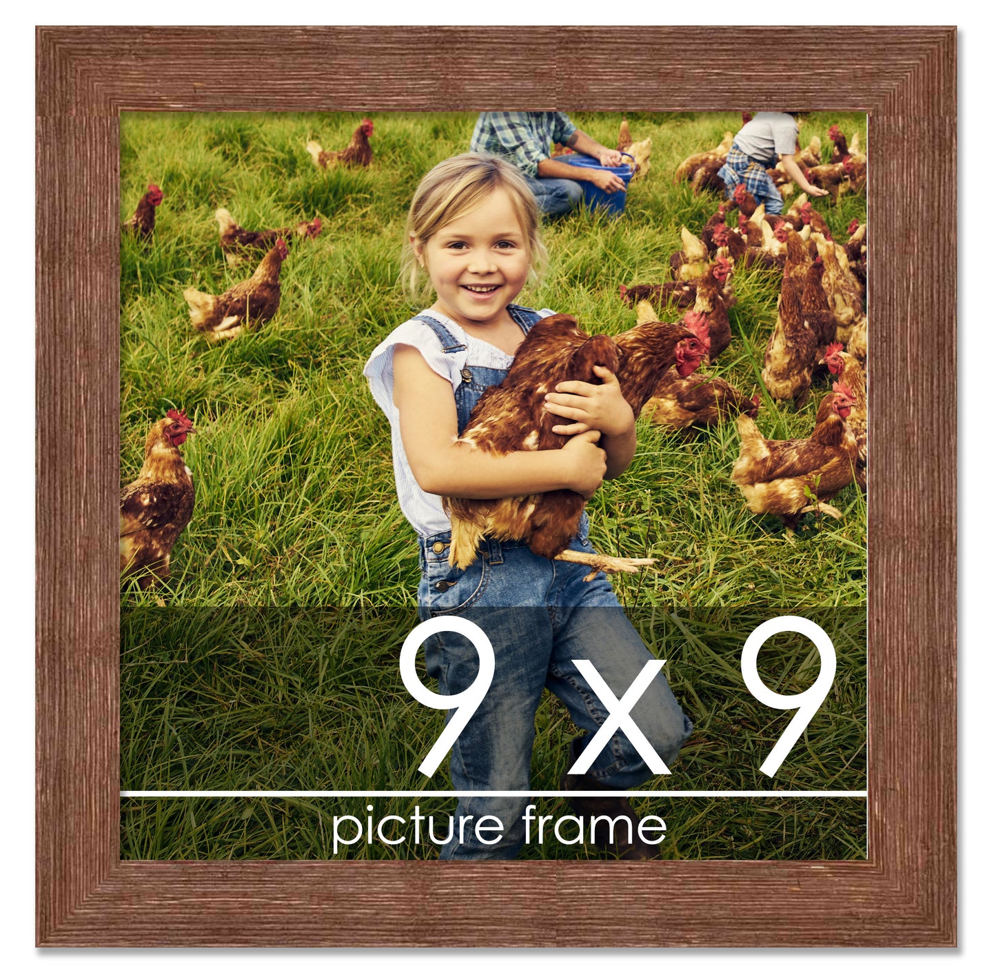 Distressed/Aged Brown Wood Picture Frame