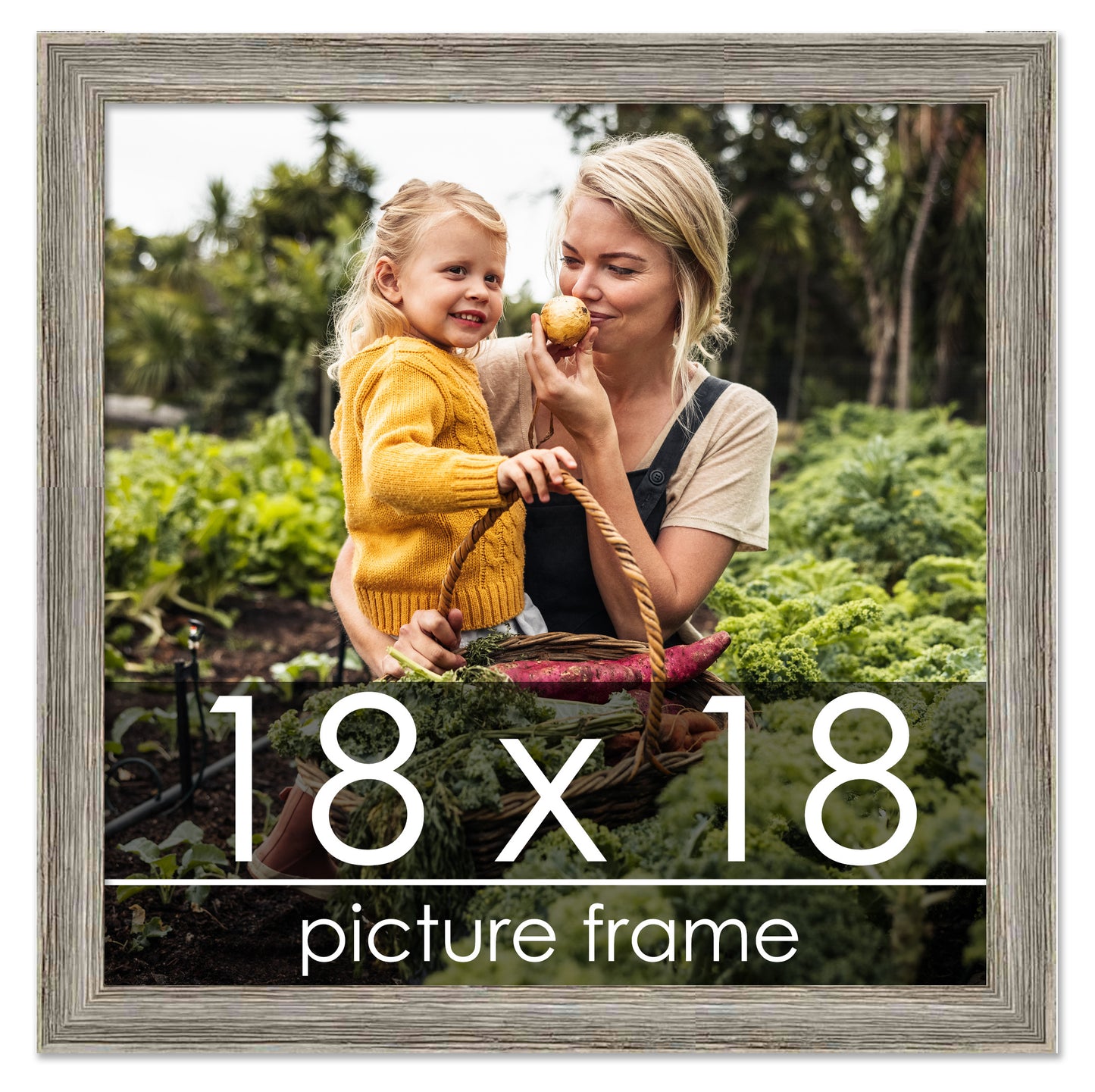 Distressed/Aged Contrast Grey Wood Picture Frame