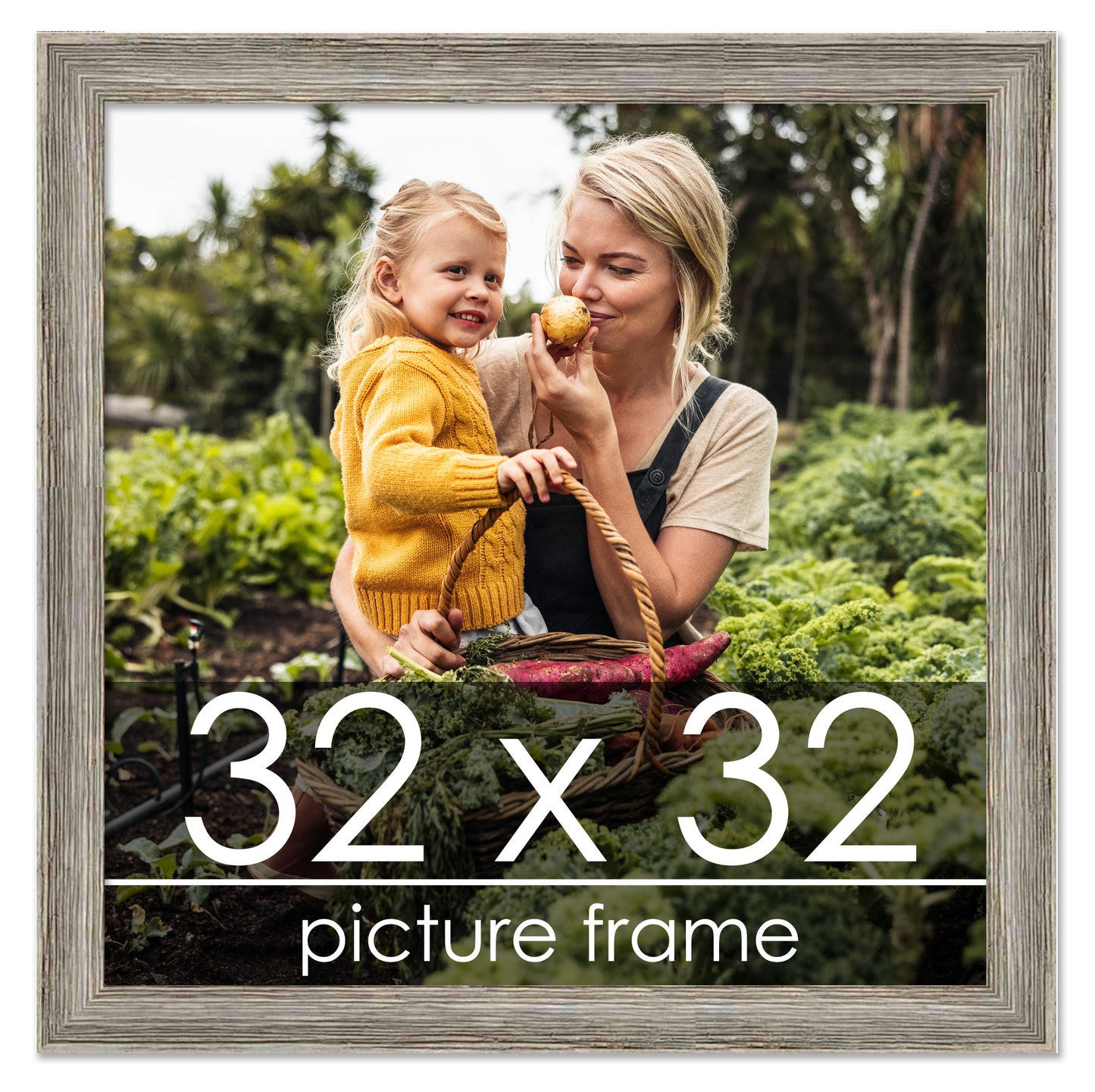 Distressed/Aged Contrast Grey Wood Picture Frame