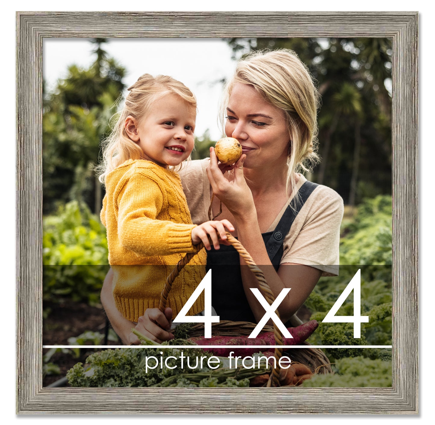 Distressed/Aged Contrast Grey Wood Picture Frame