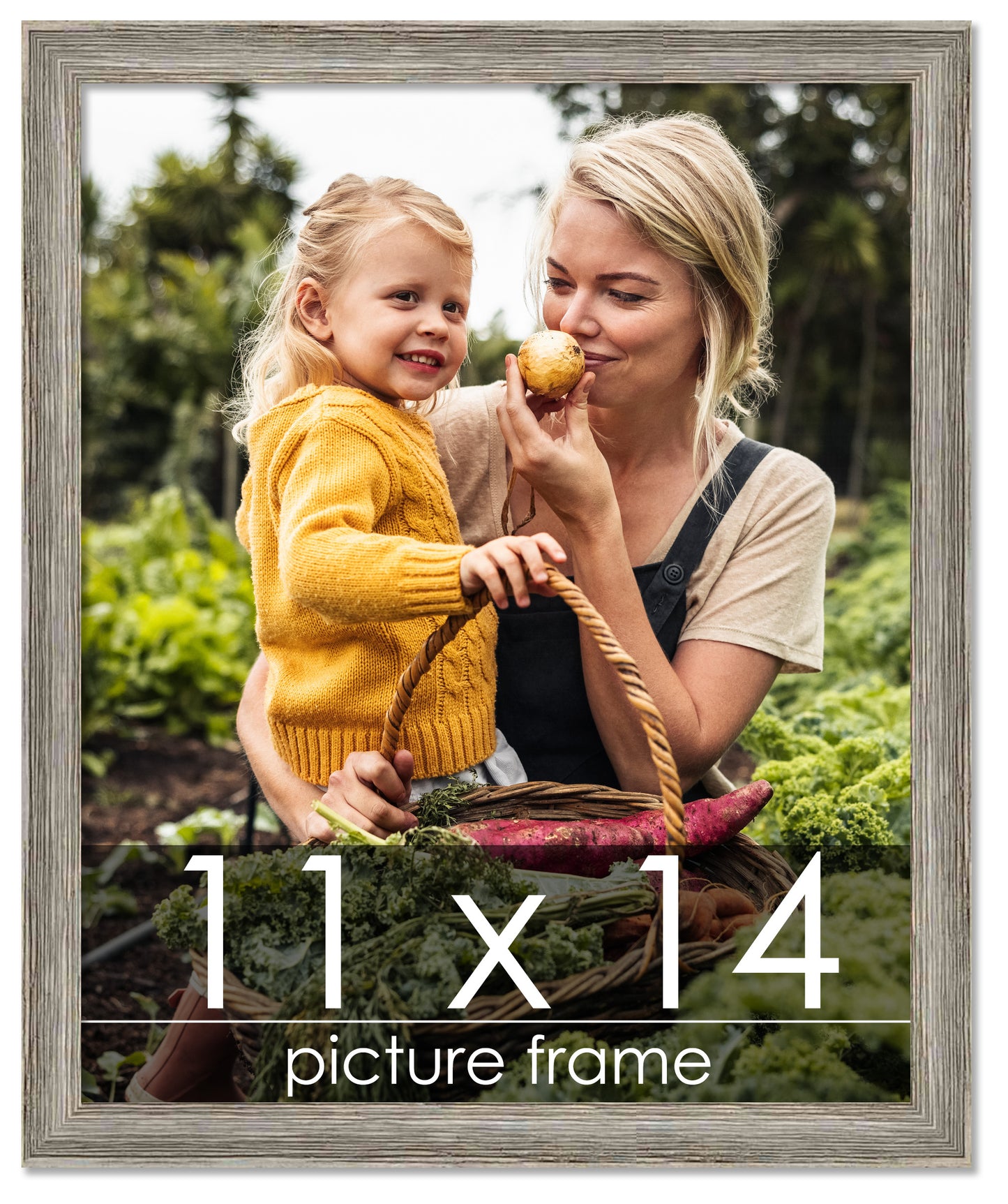 Distressed/Aged Contrast Grey Wood Picture Frame