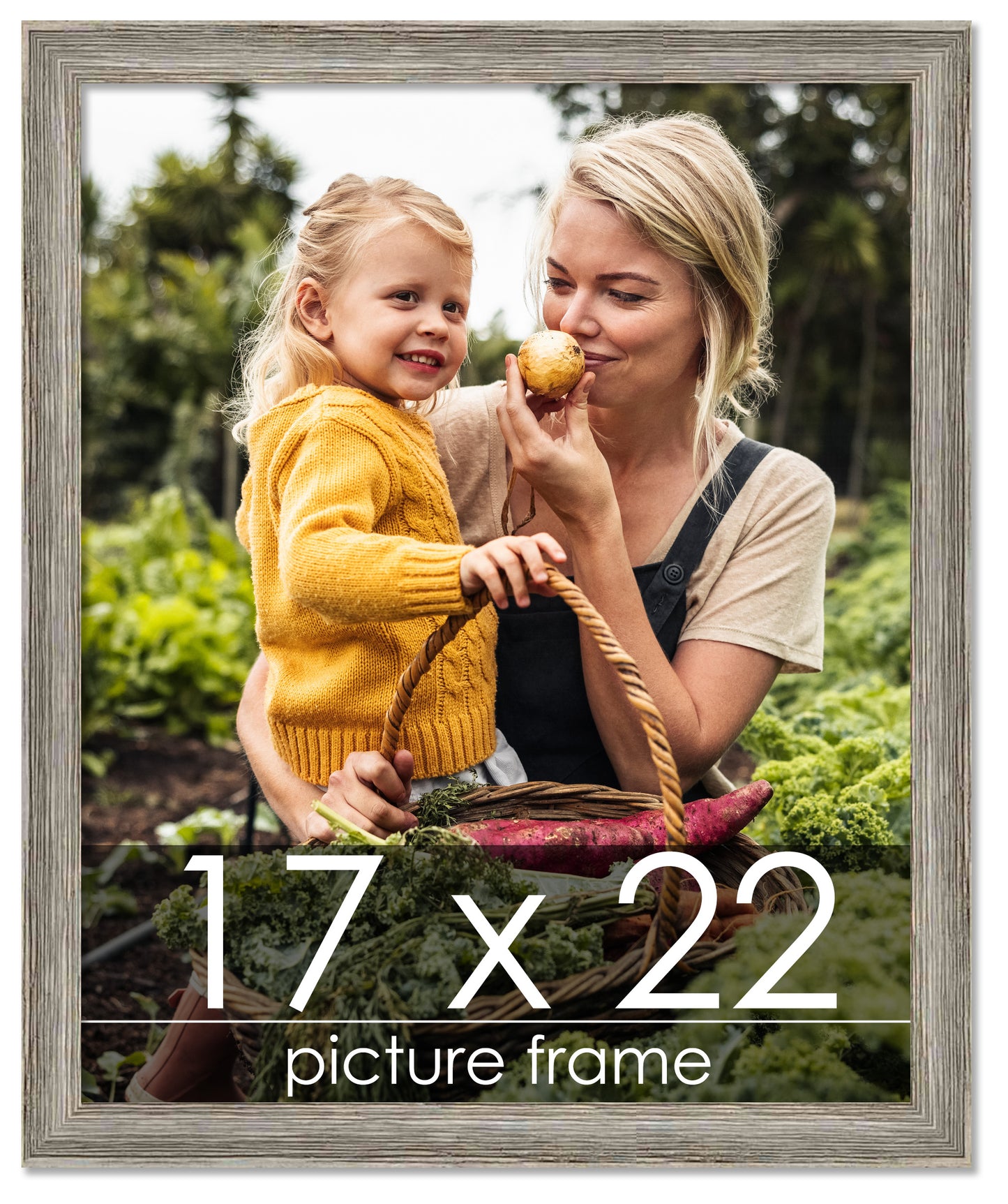Distressed/Aged Contrast Grey Wood Picture Frame
