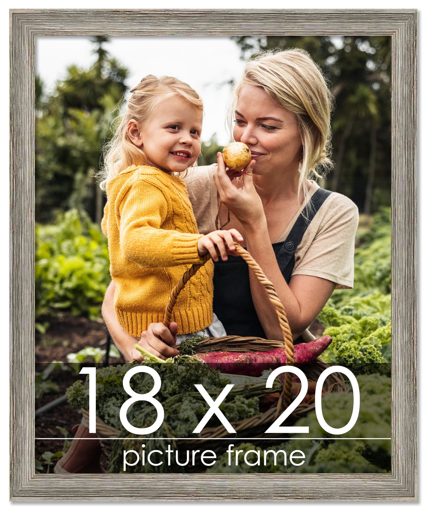 Distressed/Aged Contrast Grey Wood Picture Frame