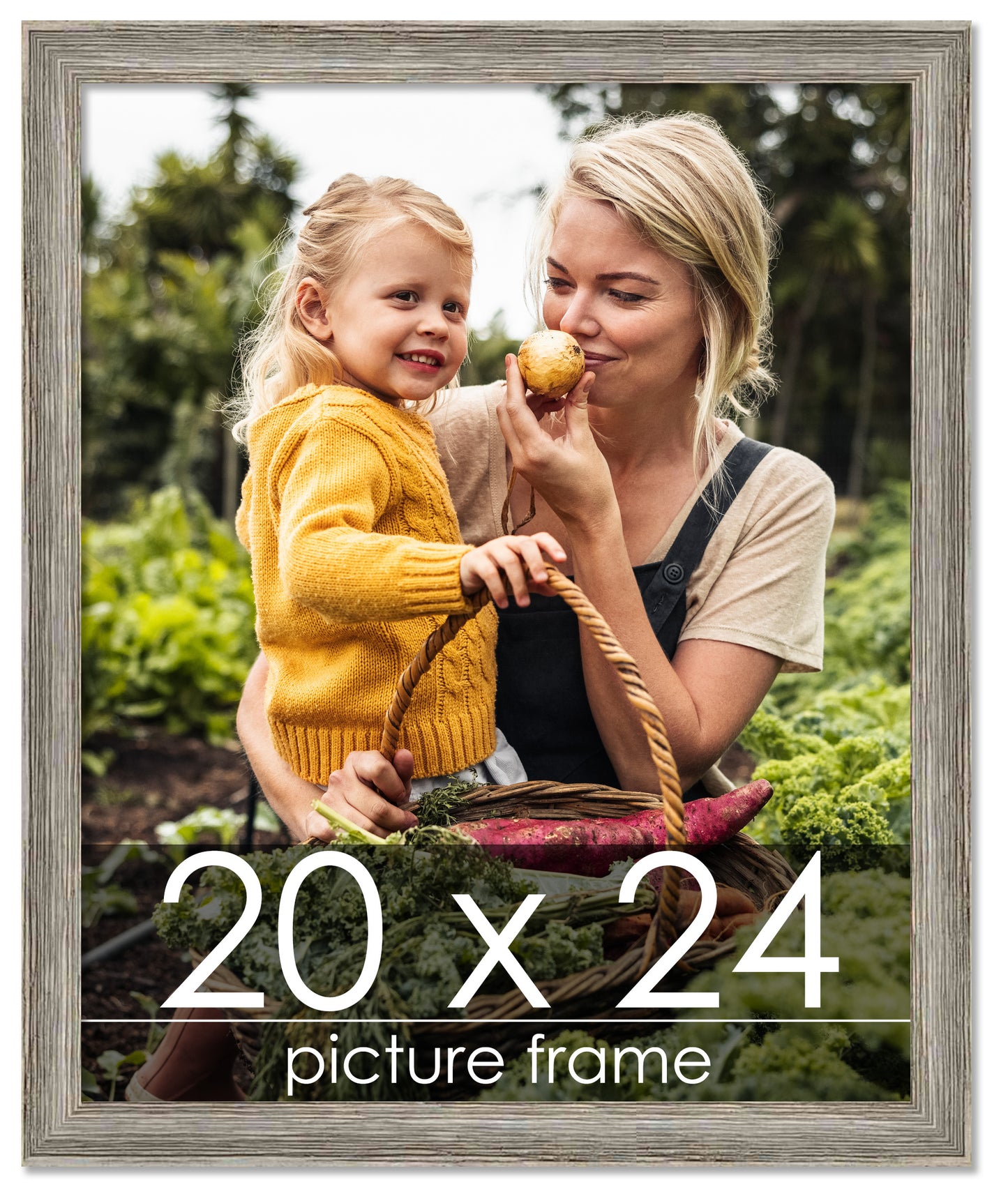Distressed/Aged Contrast Grey Wood Picture Frame