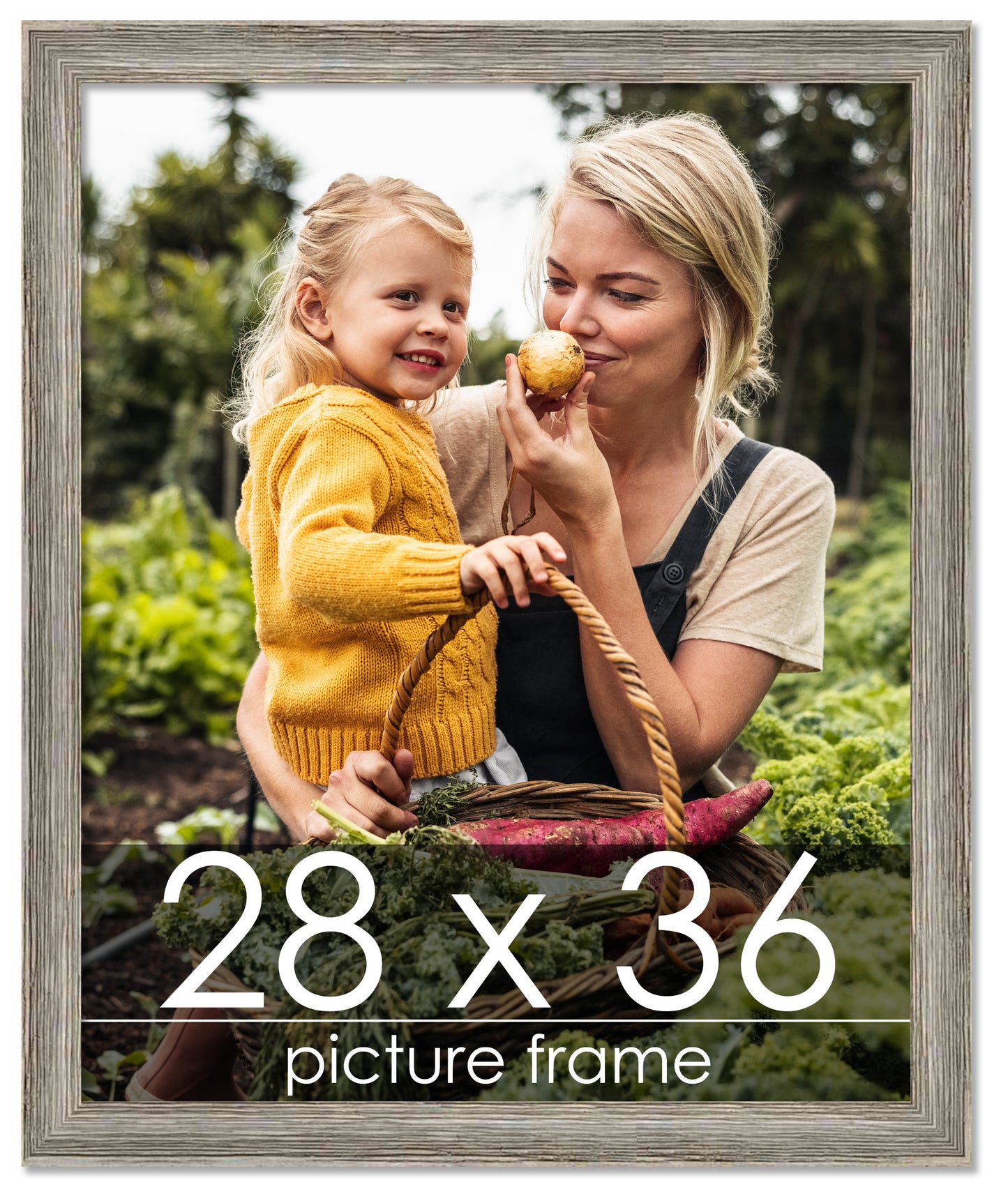 Distressed/Aged Contrast Grey Wood Picture Frame