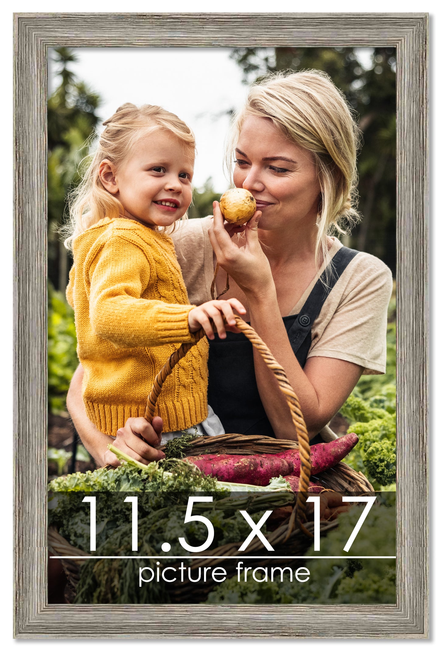 Distressed/Aged Contrast Grey Wood Picture Frame