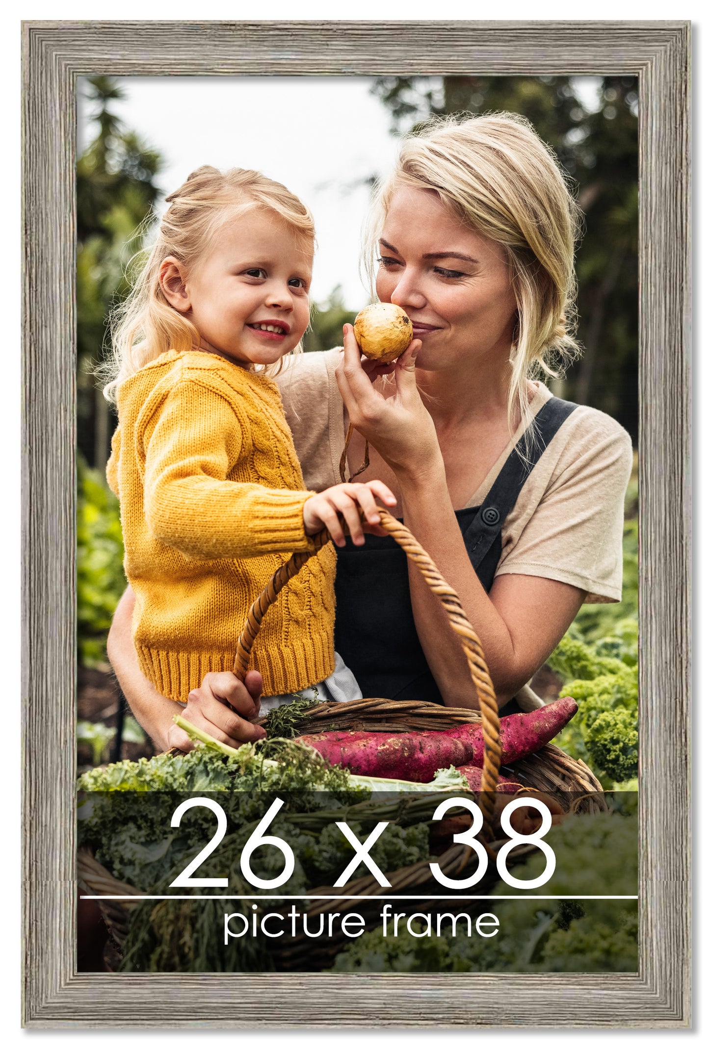 Distressed/Aged Contrast Grey Wood Picture Frame
