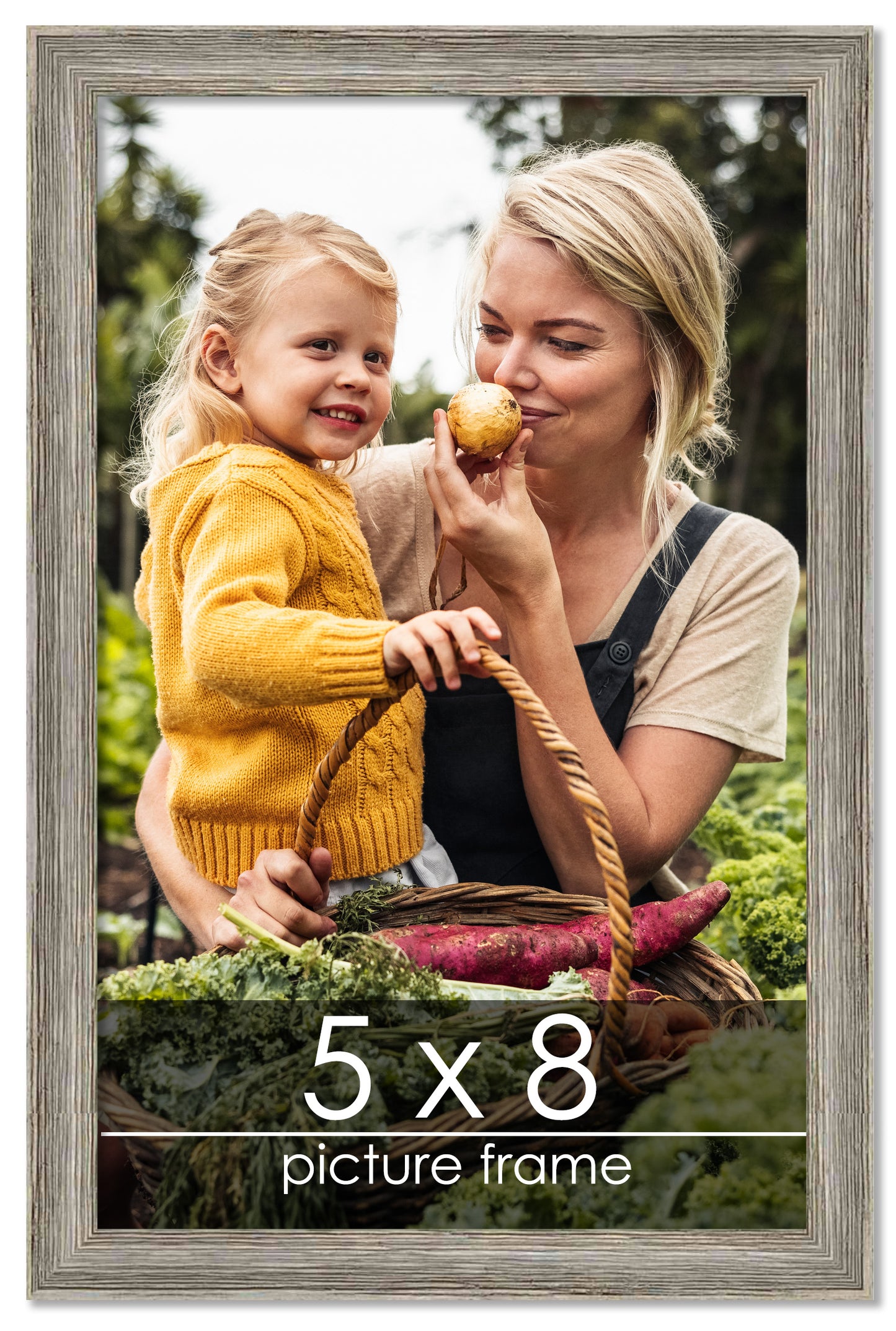 Distressed/Aged Contrast Grey Wood Picture Frame
