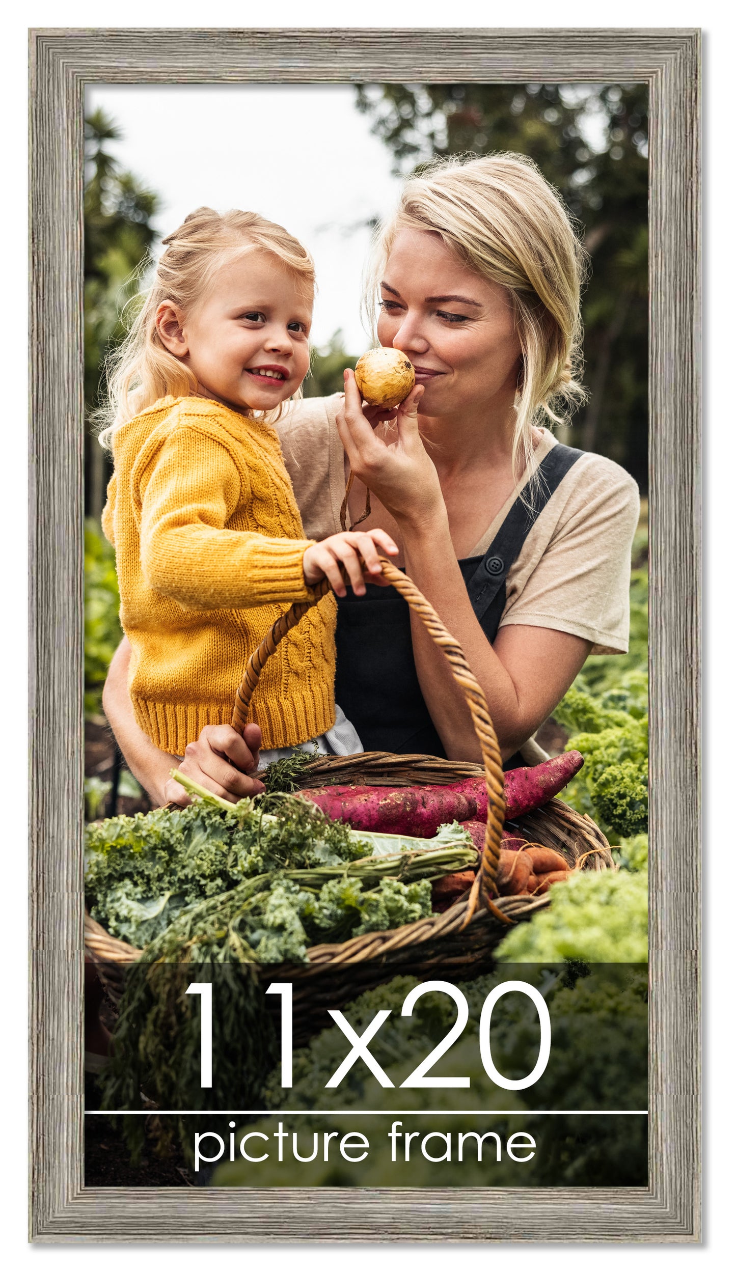 Distressed/Aged Contrast Grey Wood Picture Frame