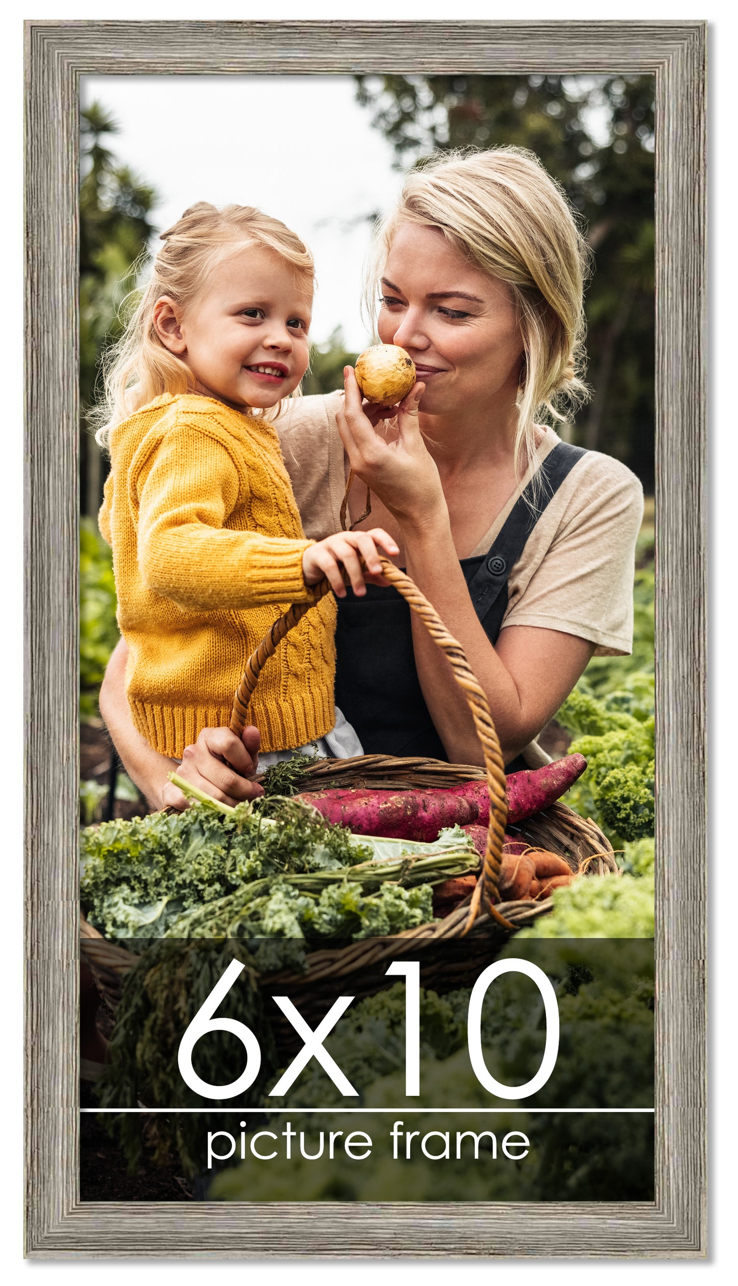 Distressed/Aged Contrast Grey Wood Picture Frame