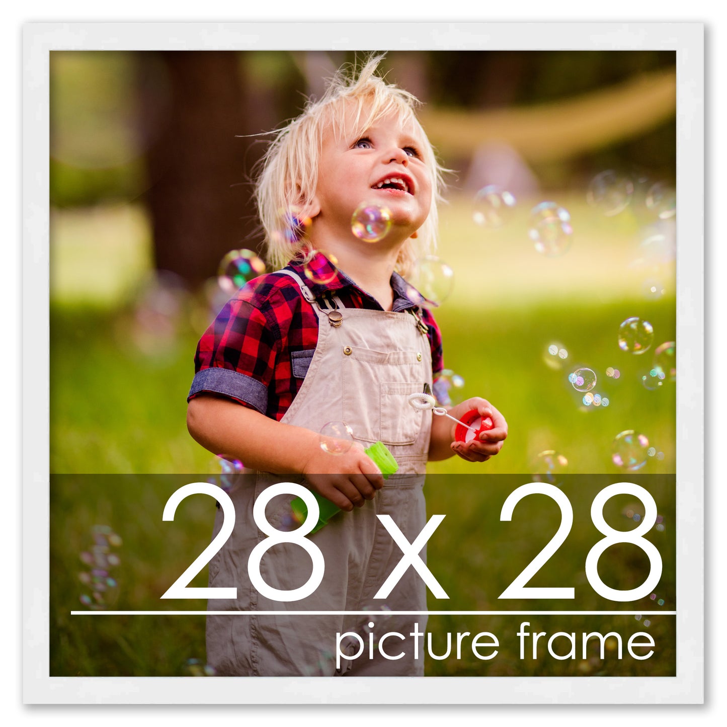 Contemporary White Wood Picture Frame
