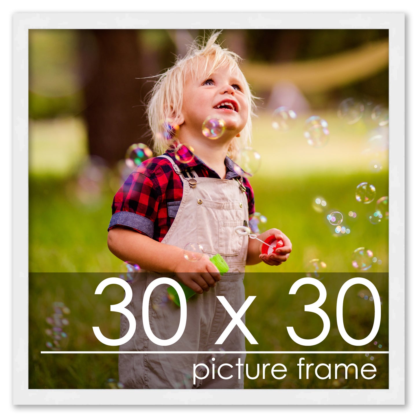 Contemporary White Wood Picture Frame