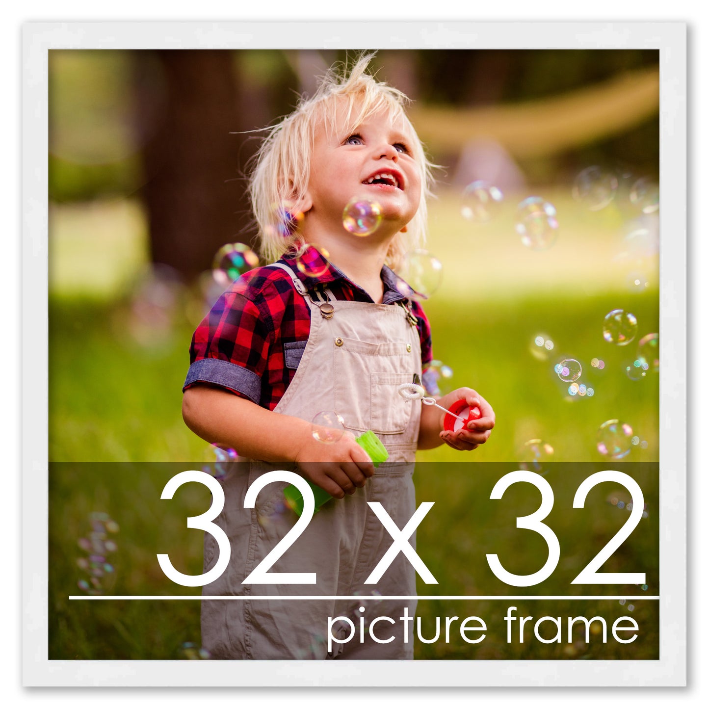 Contemporary White Wood Picture Frame