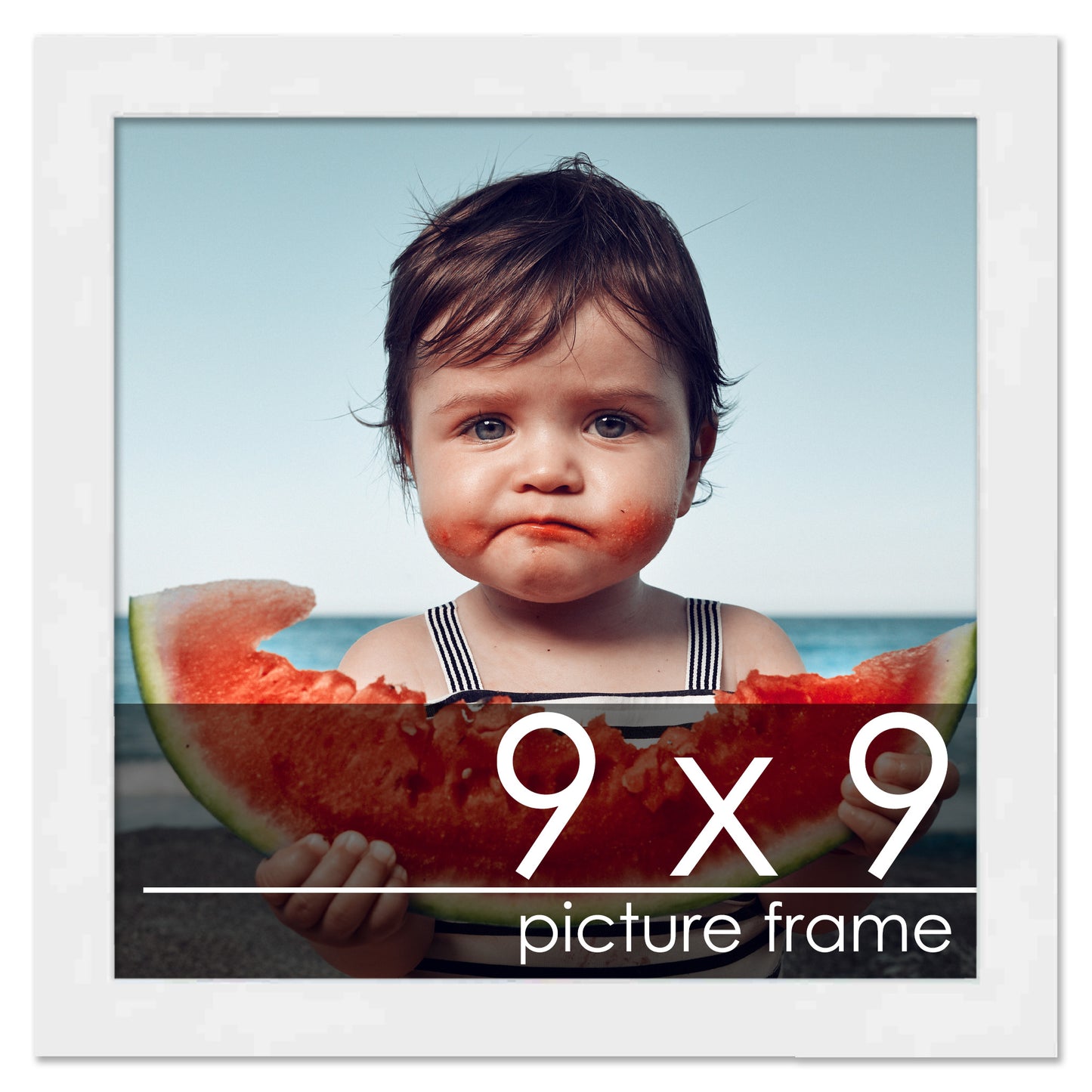 Contemporary White Wood Picture Frame