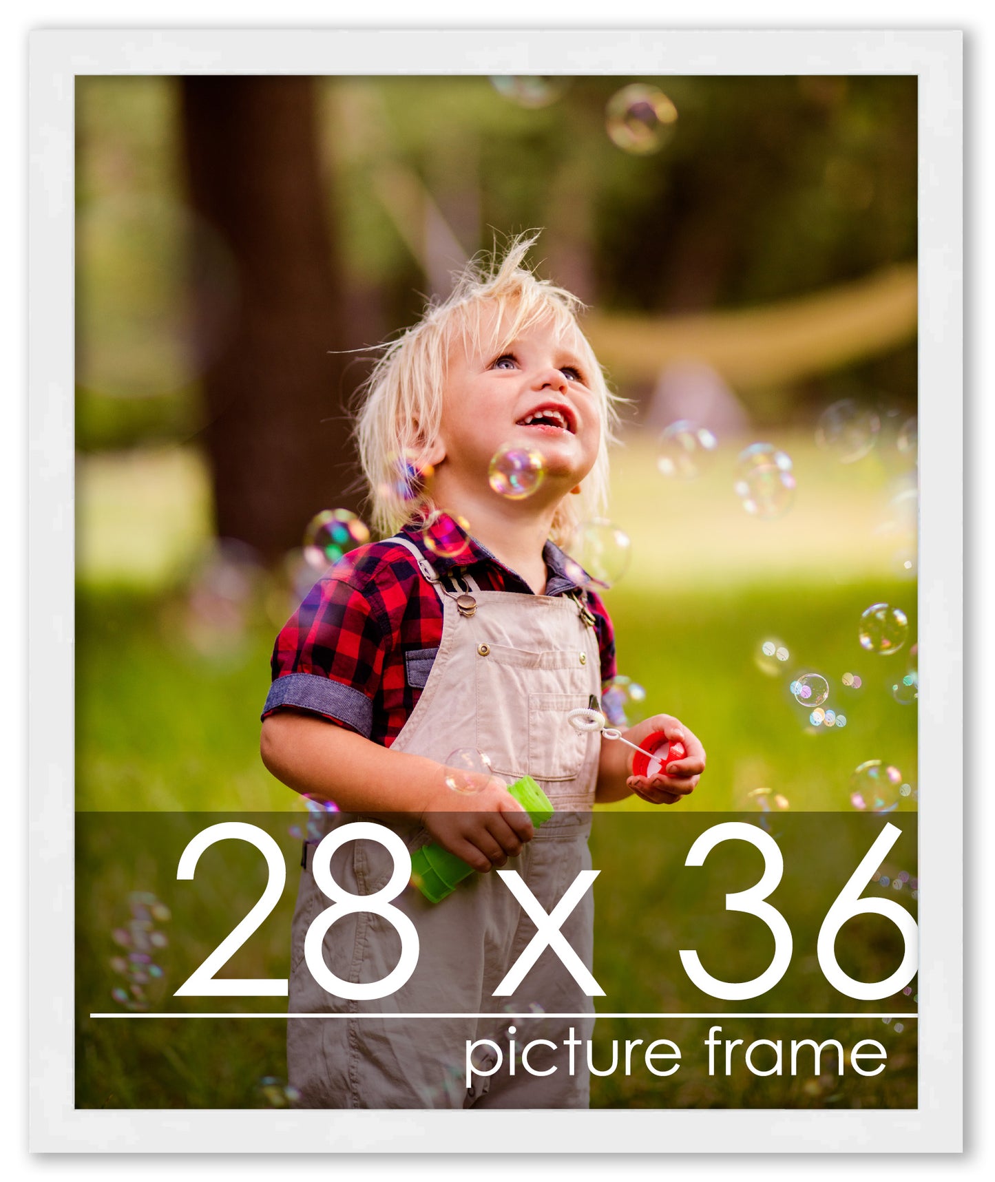 Contemporary White Wood Picture Frame