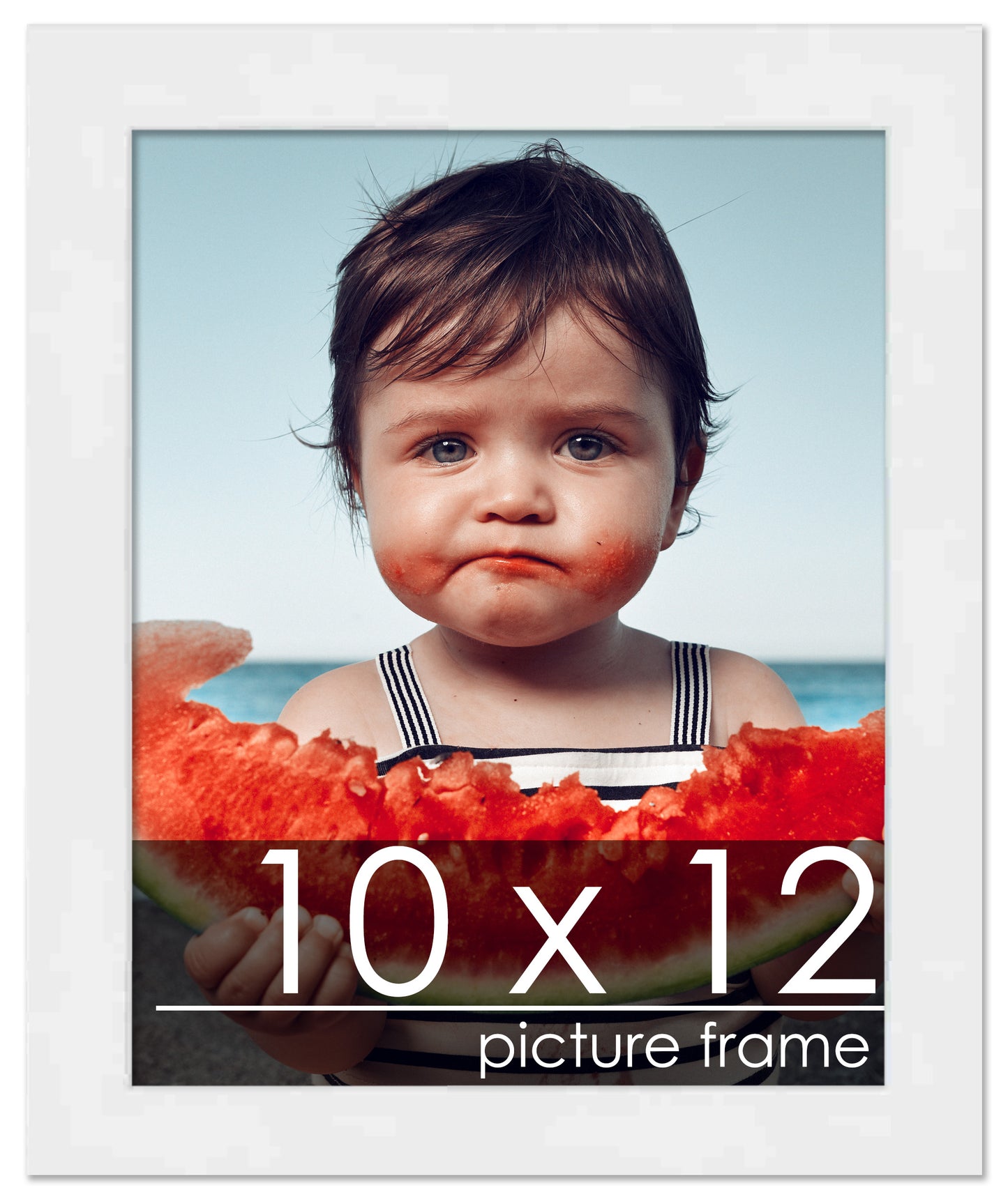 Contemporary White Wood Picture Frame