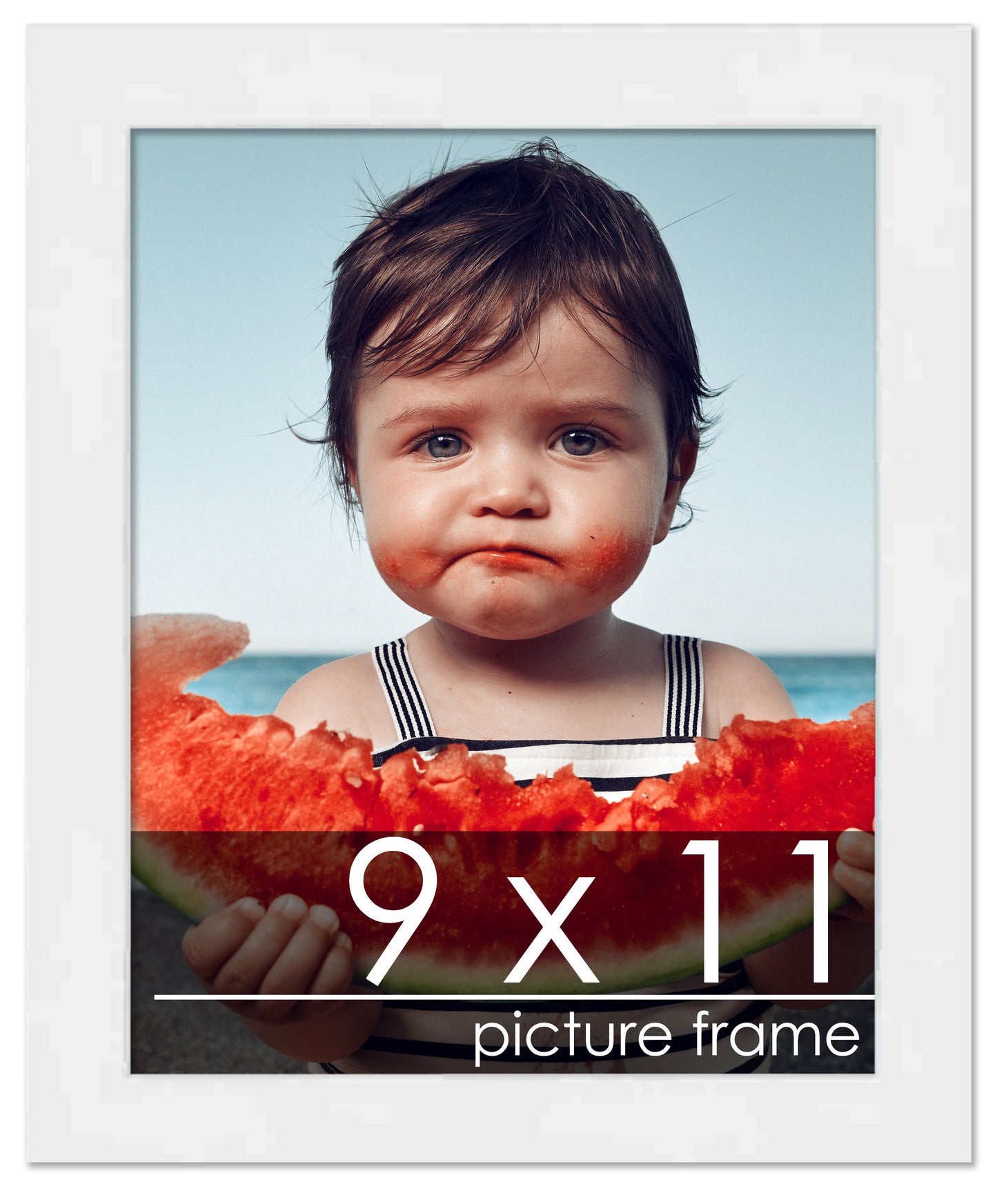 Contemporary White Wood Picture Frame