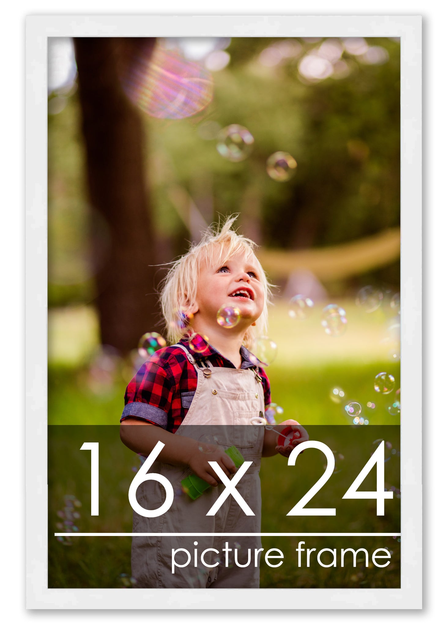 Contemporary White Wood Picture Frame