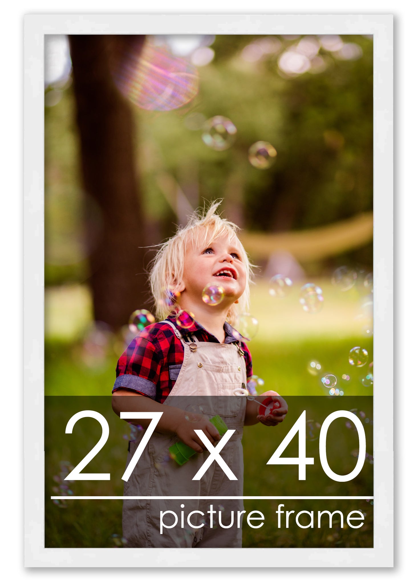 Contemporary White Wood Picture Frame