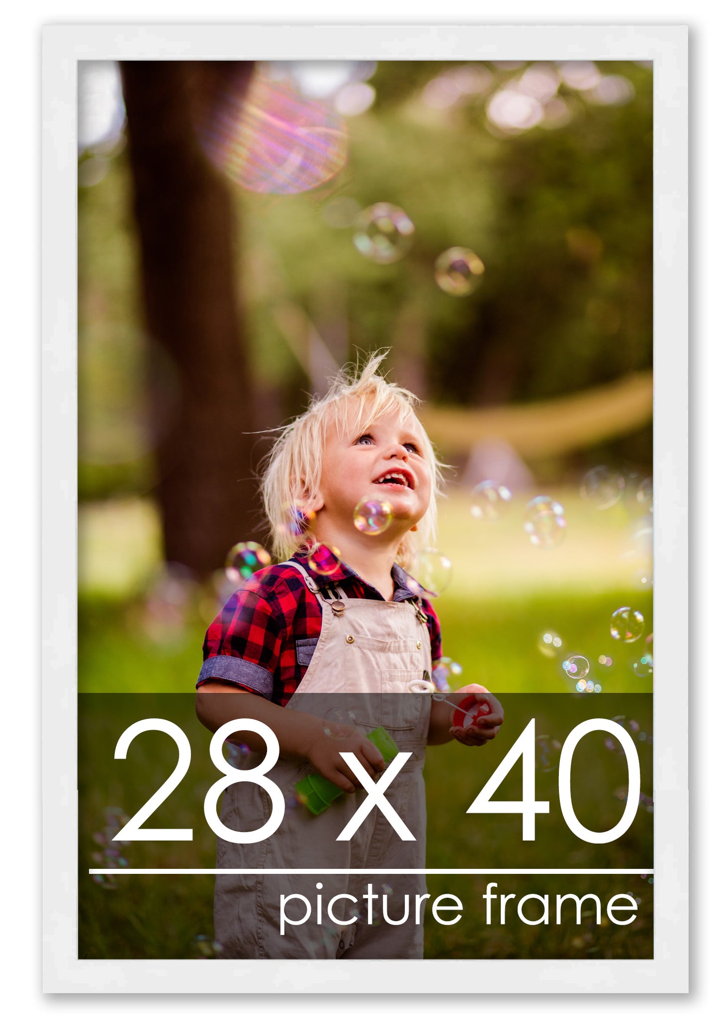 Contemporary White Wood Picture Frame