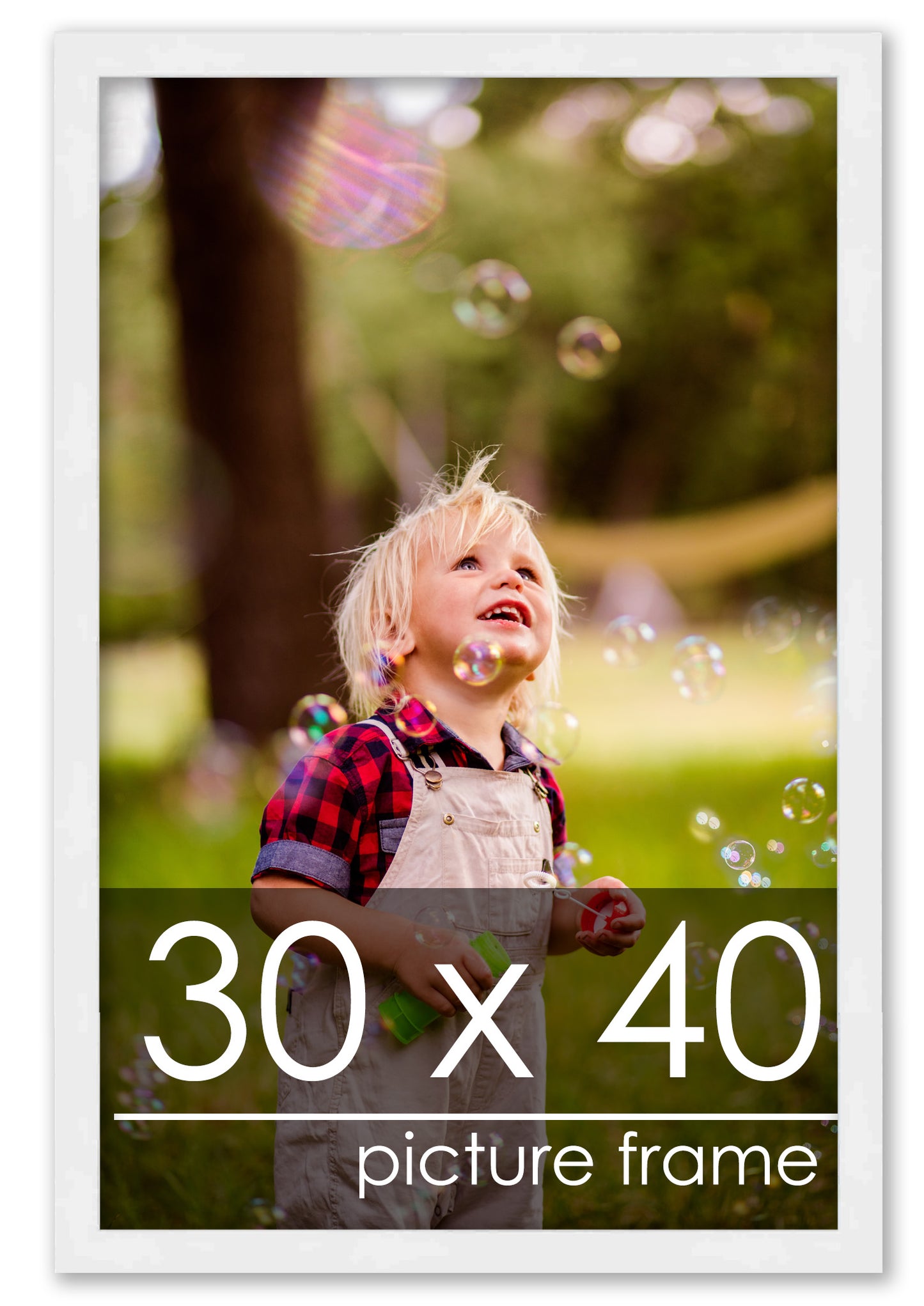 Contemporary White Wood Picture Frame