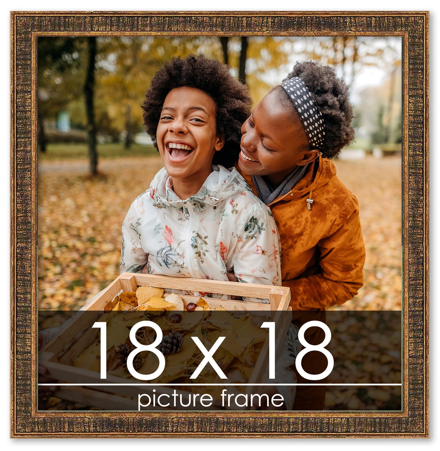 Distressed/Aged Gold Wood Picture Frame