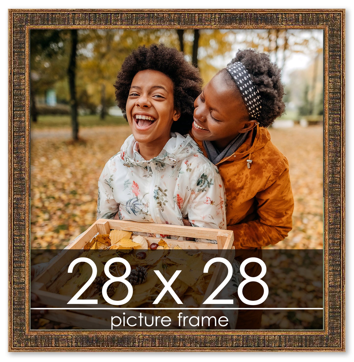 Distressed/Aged Gold Wood Picture Frame