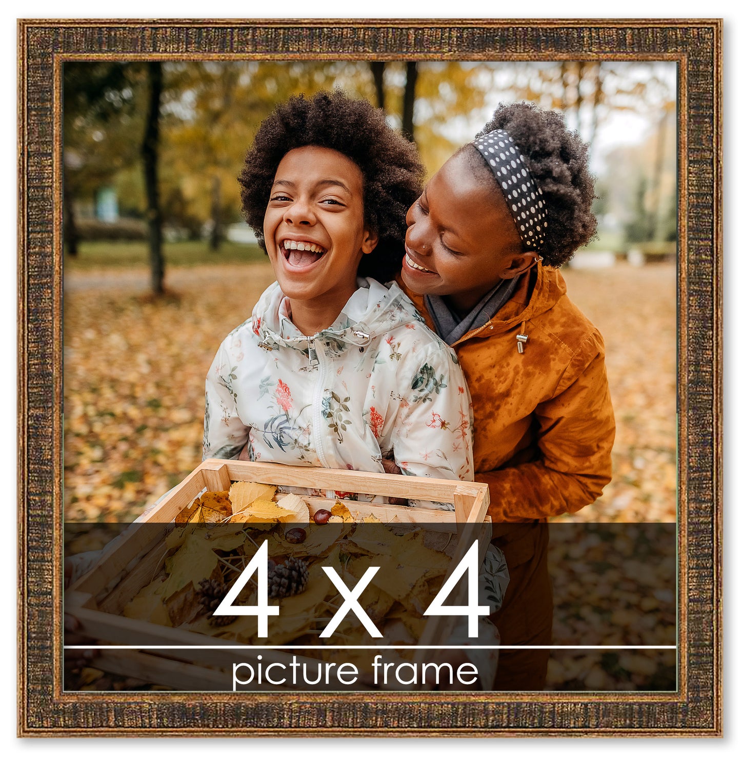 Distressed/Aged Gold Wood Picture Frame