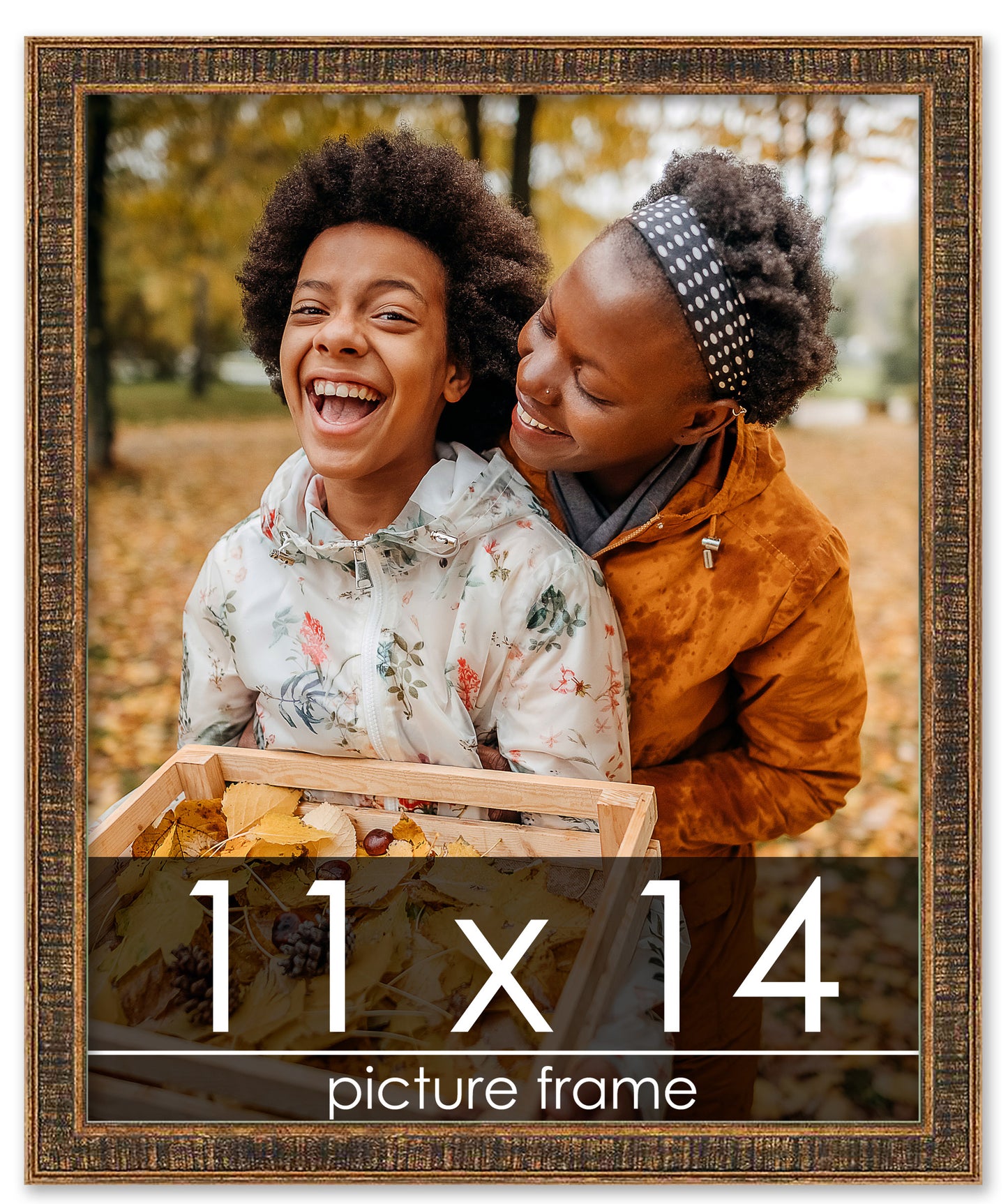 Distressed/Aged Gold Wood Picture Frame