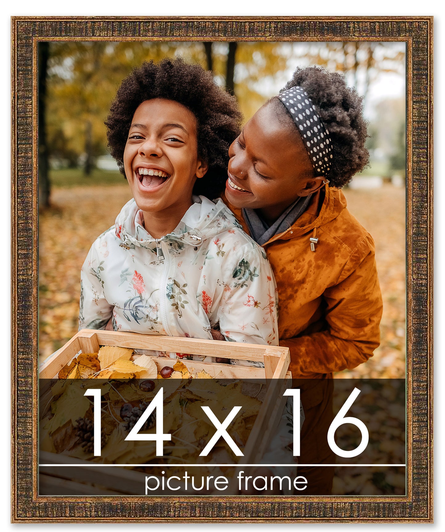 Distressed/Aged Gold Wood Picture Frame
