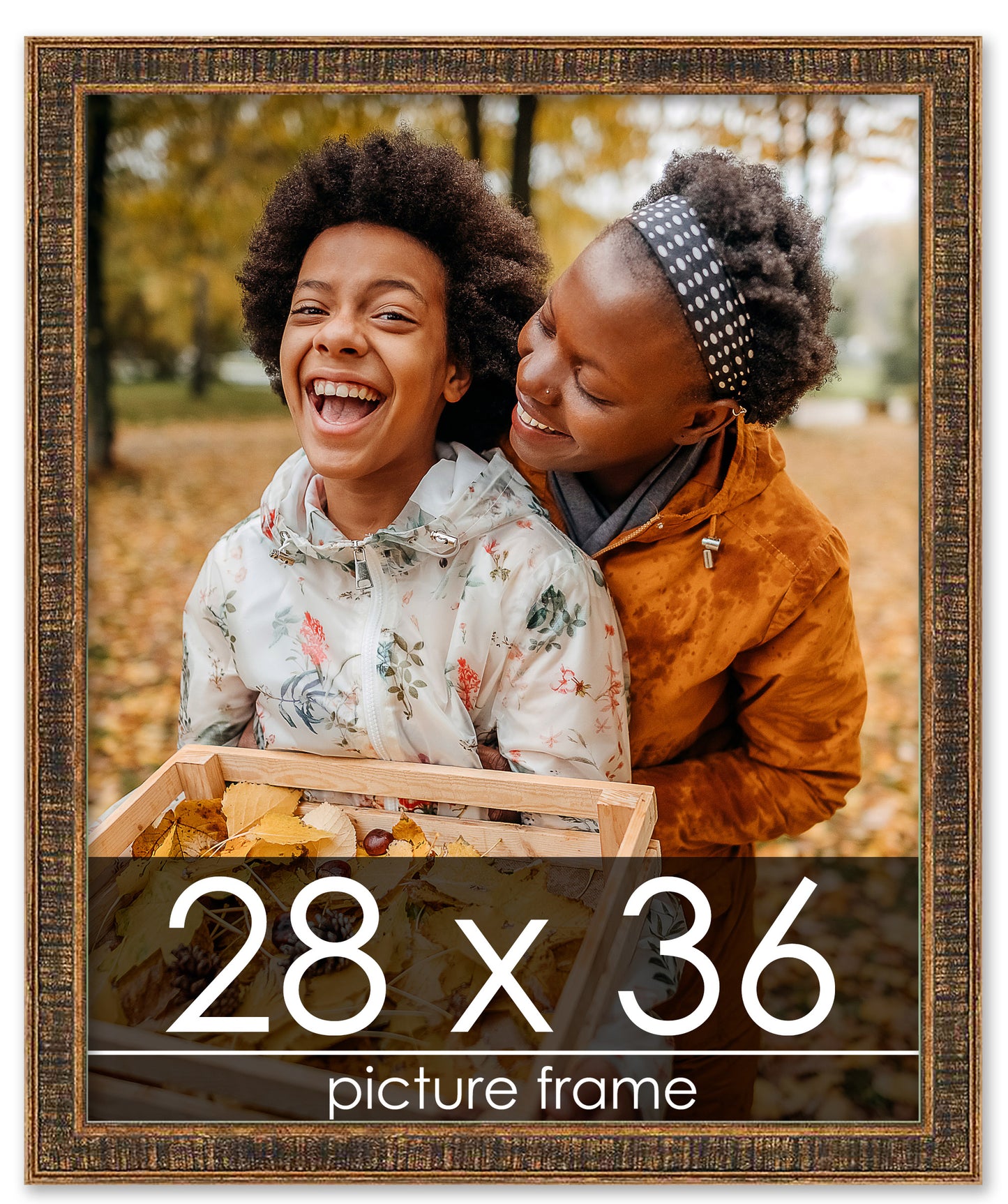 Distressed/Aged Gold Wood Picture Frame