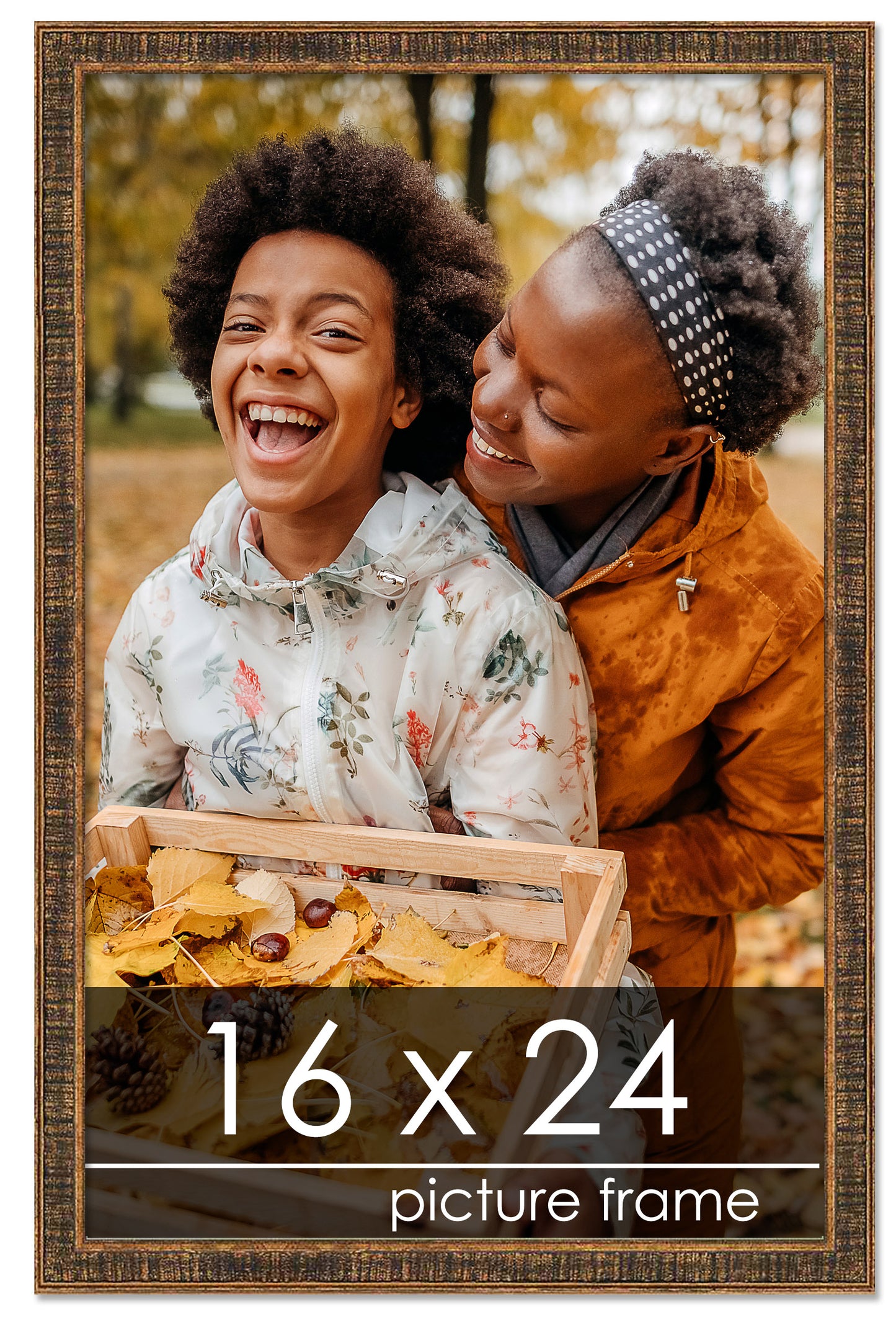 Distressed/Aged Gold Wood Picture Frame