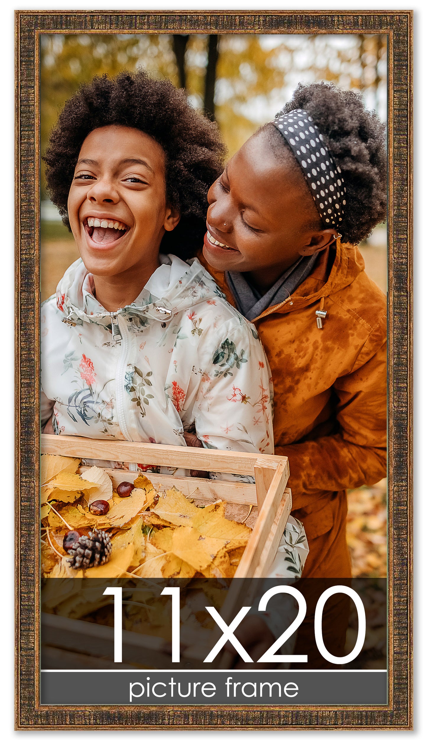 Distressed/Aged Gold Wood Picture Frame