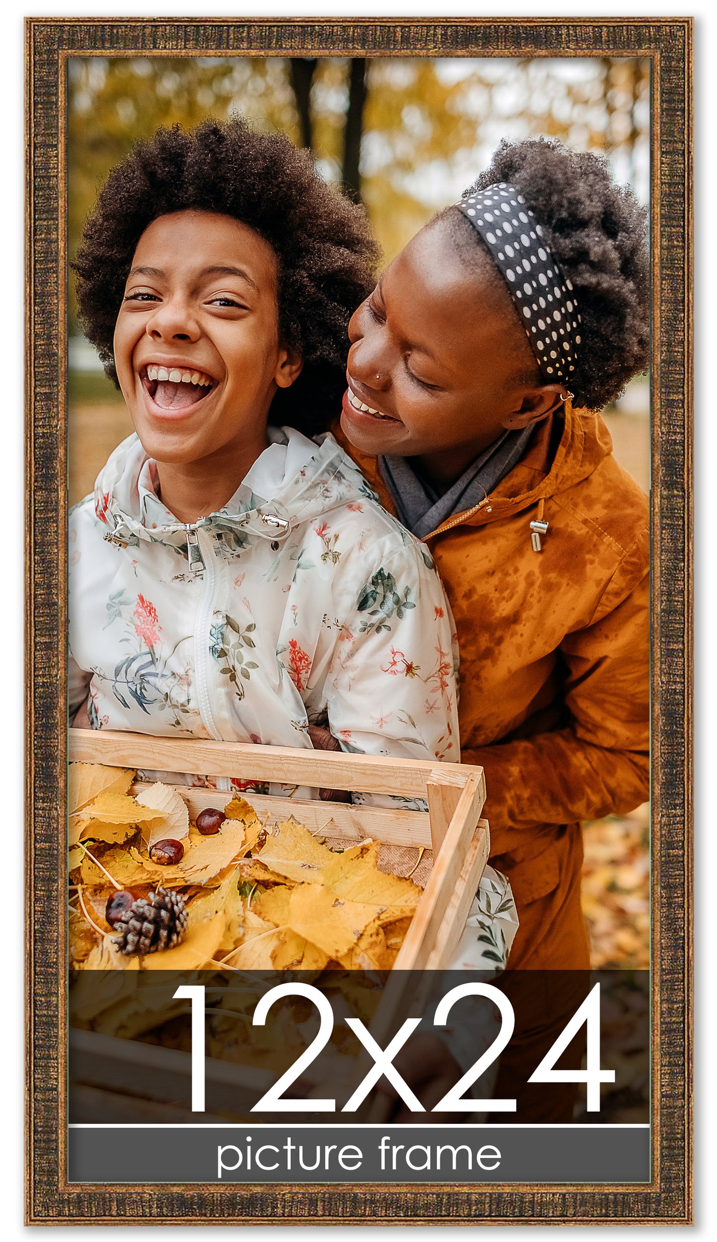 Distressed/Aged Gold Wood Picture Frame