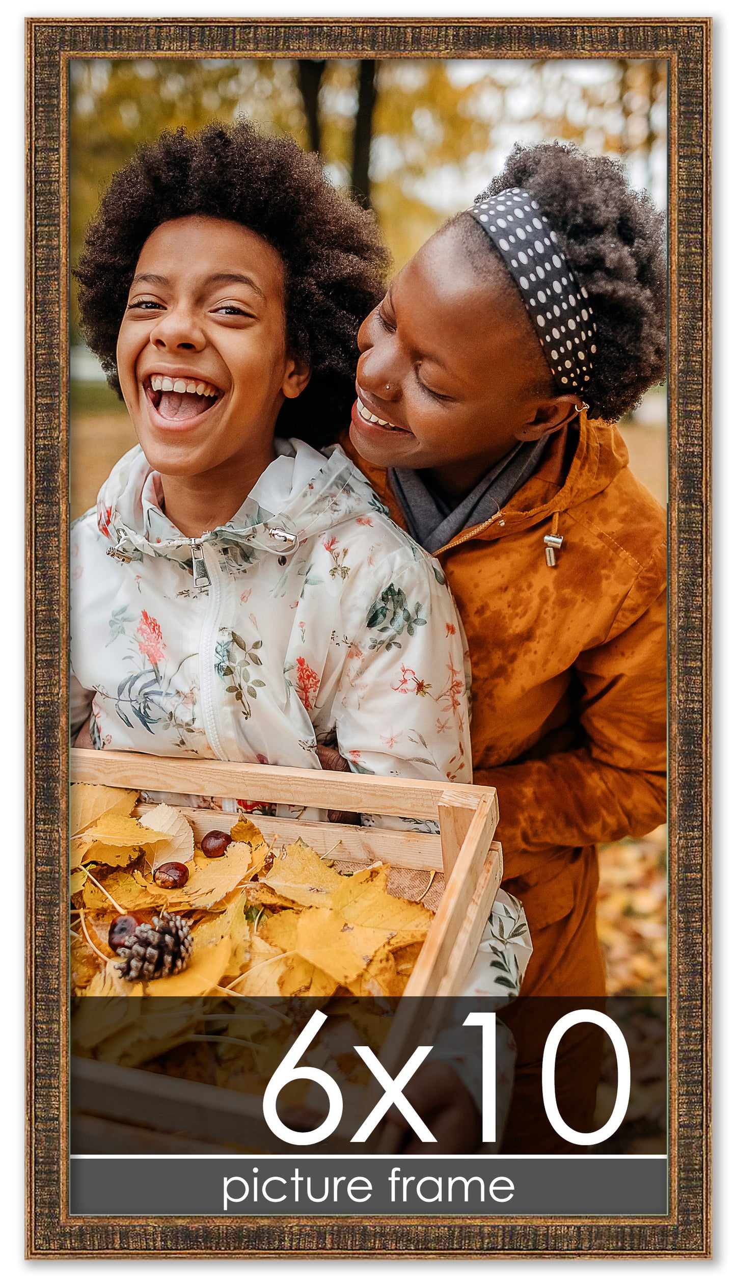 Distressed/Aged Gold Wood Picture Frame