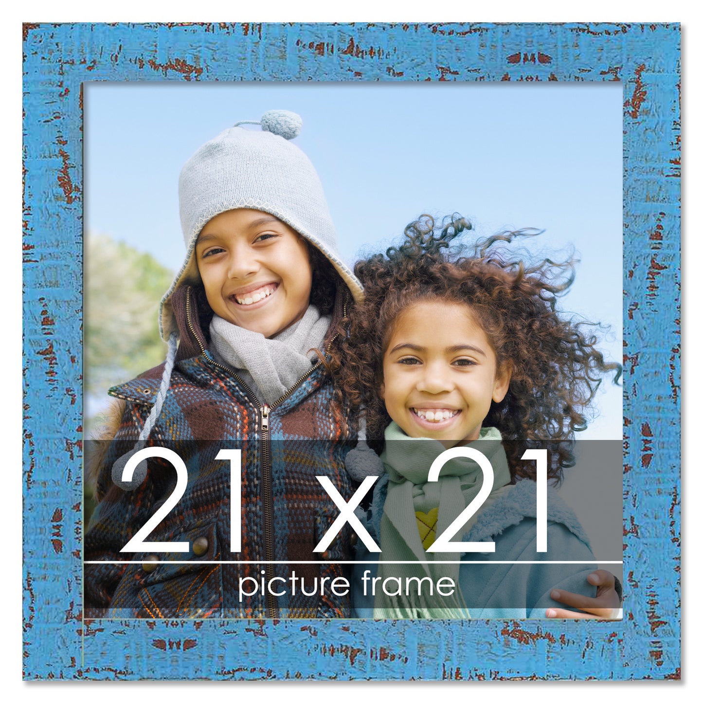 Shabby Chic Blue Wood Picture Frame