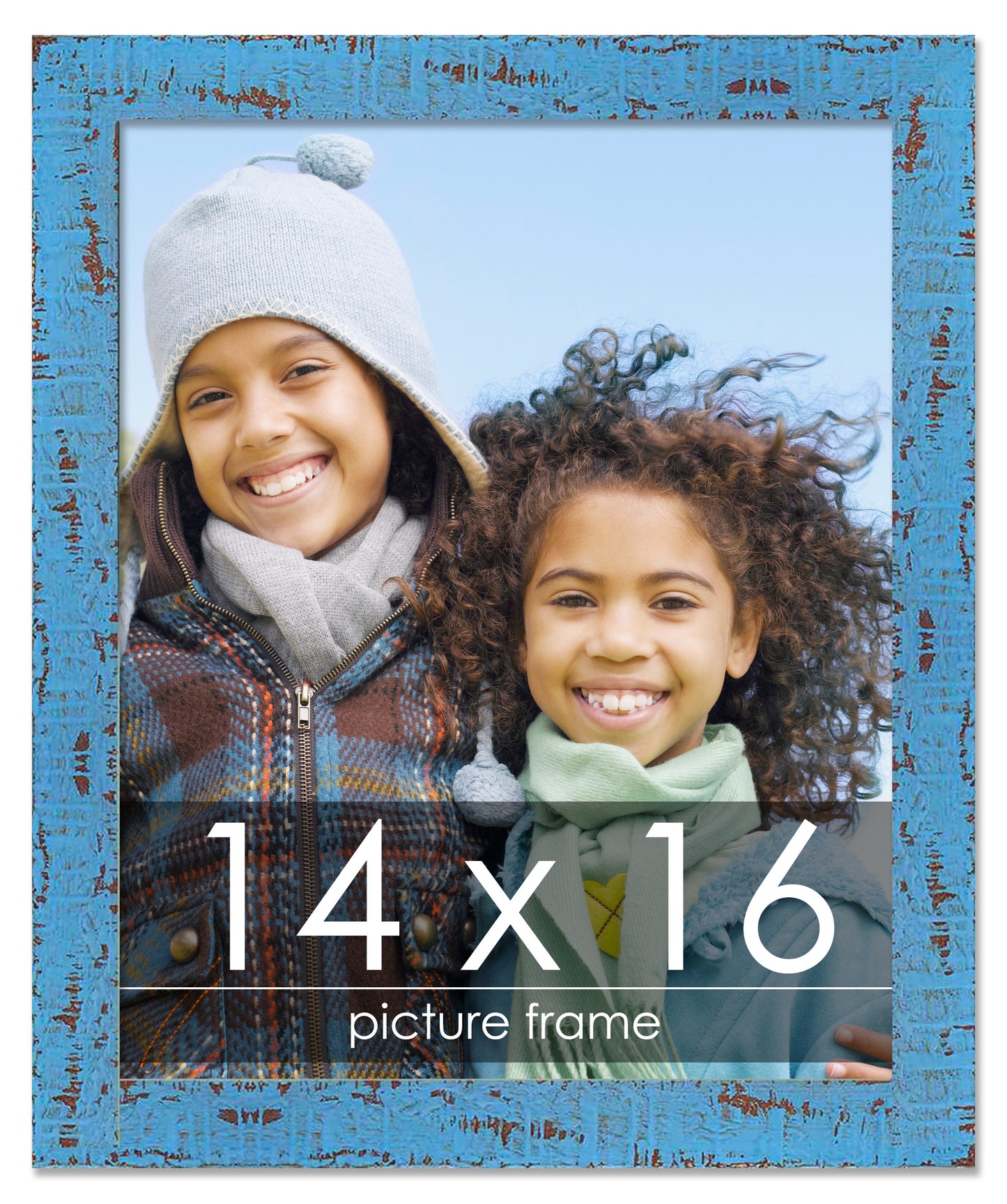 Shabby Chic Blue Wood Picture Frame