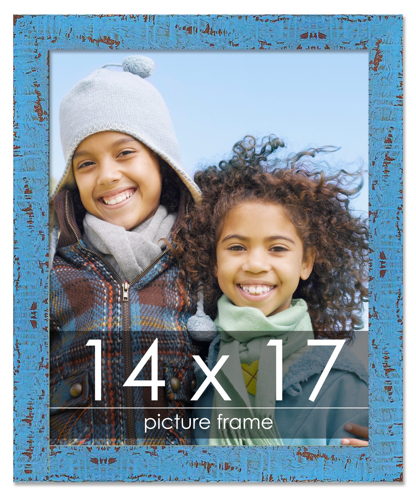 Shabby Chic Blue Wood Picture Frame