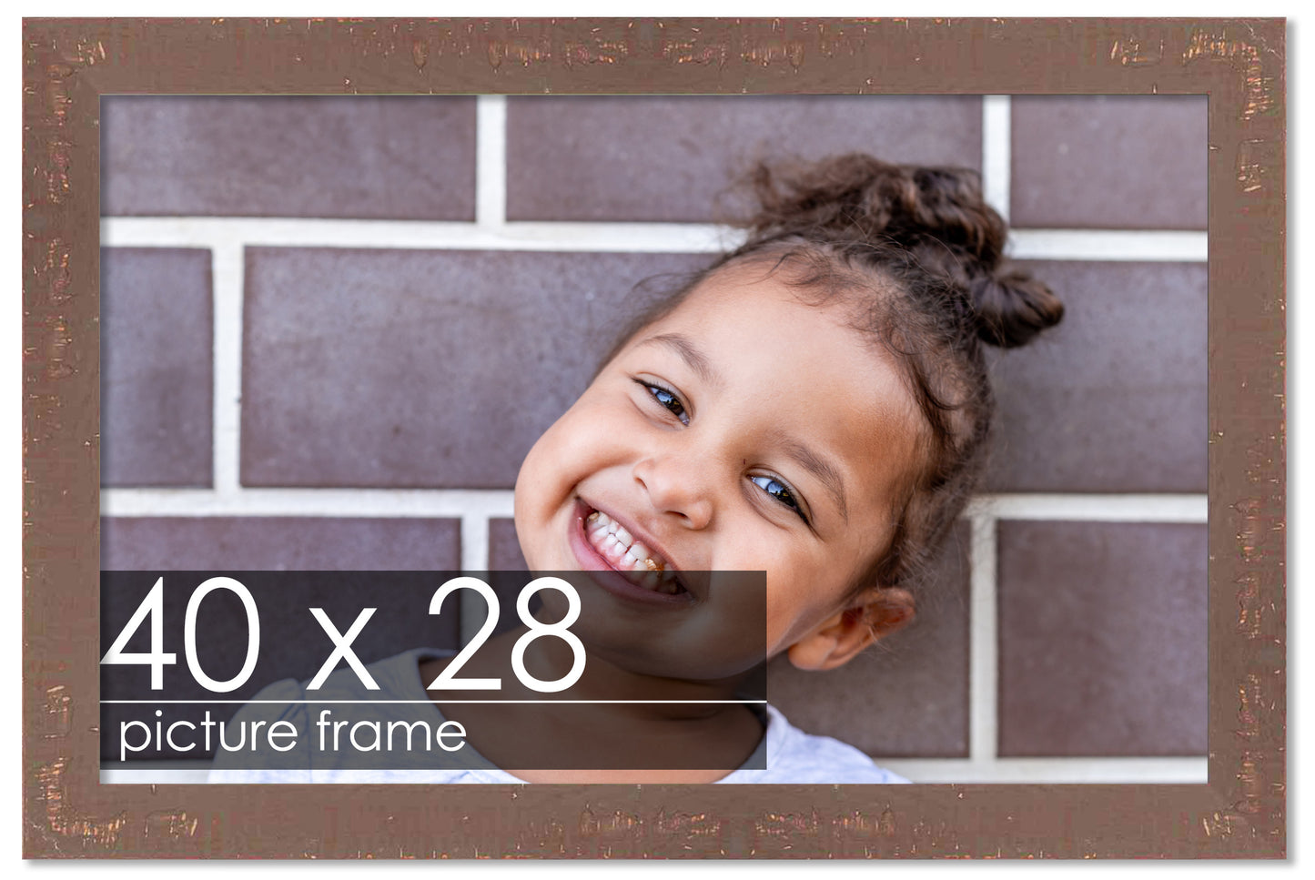Shabby Chic Brown Wood Picture Frame