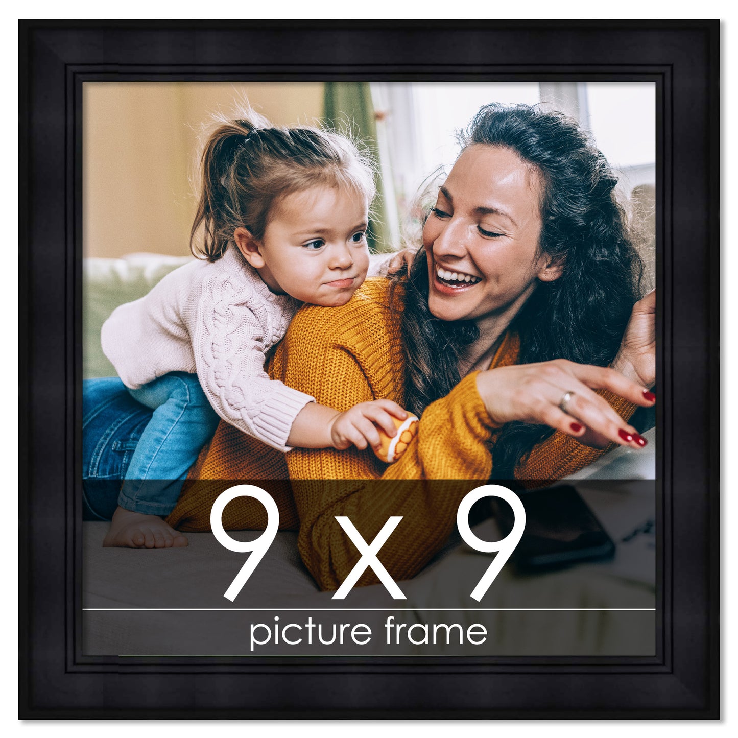 Contemporary Black Wood Picture Frame