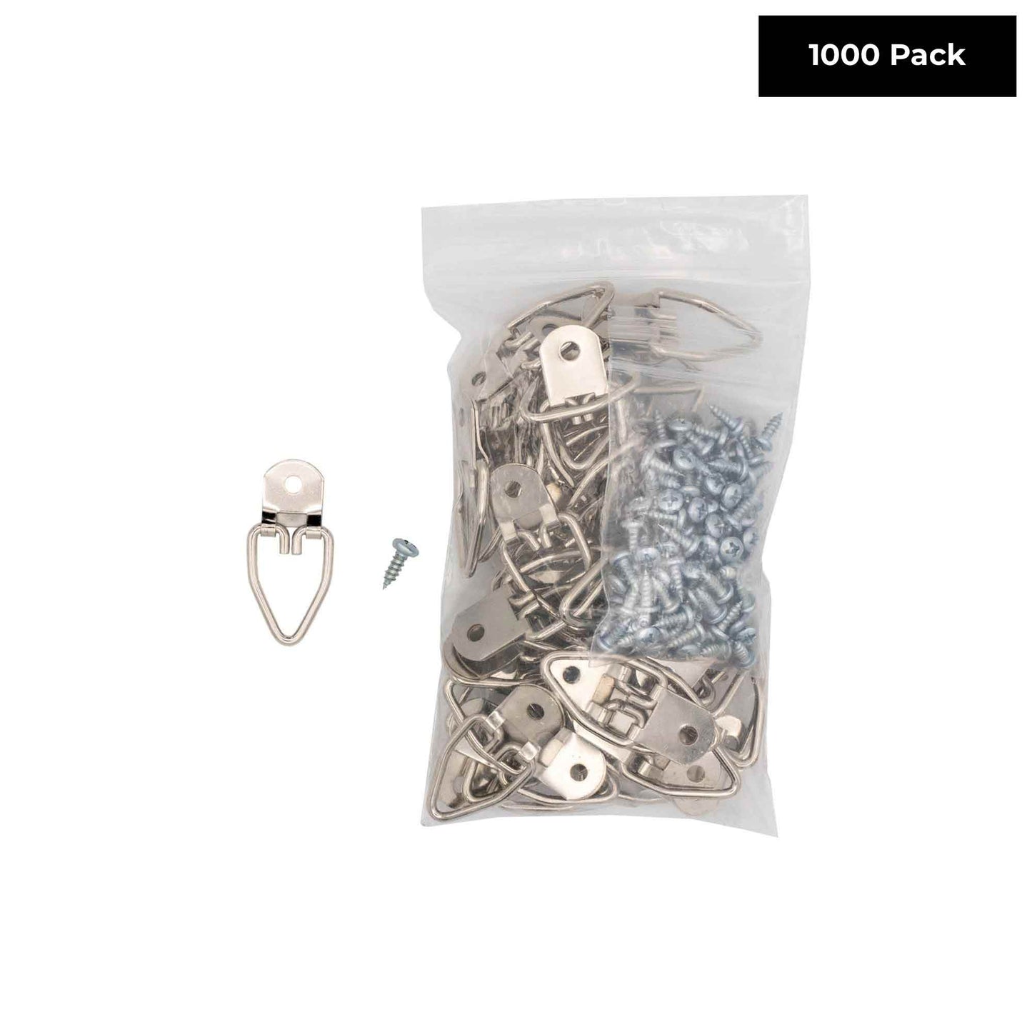 1-1/4" x 3/5" Zinc-Plated Heavy Duty D Ring Picture Hanger