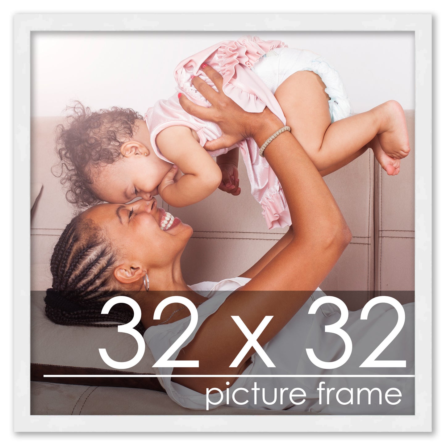 Contemporary White Wood Picture Frame