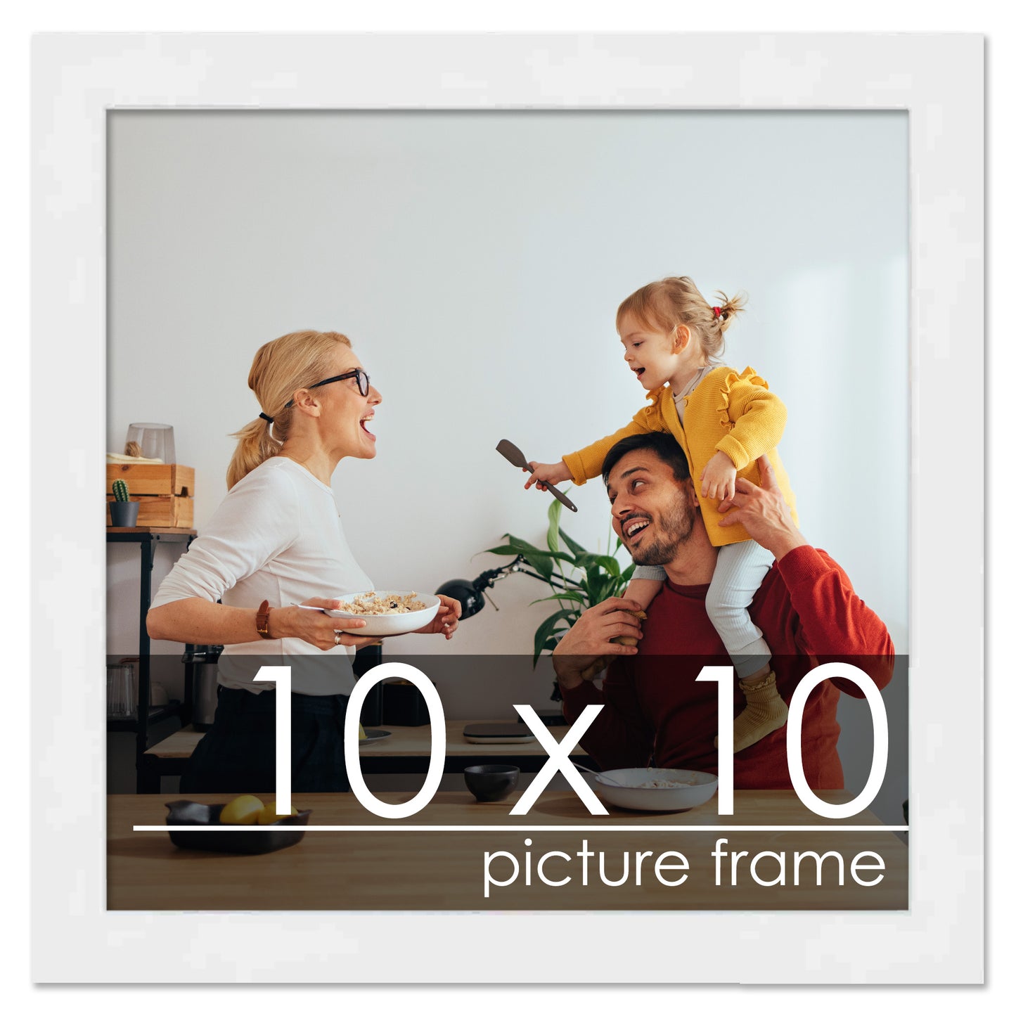 Contemporary White Wood Picture Frame
