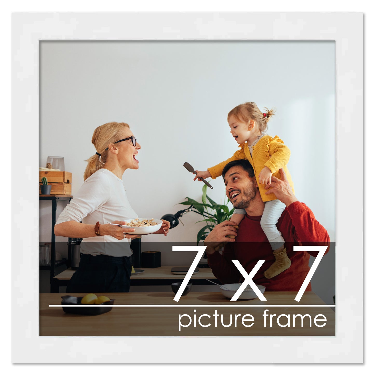 Contemporary White Wood Picture Frame