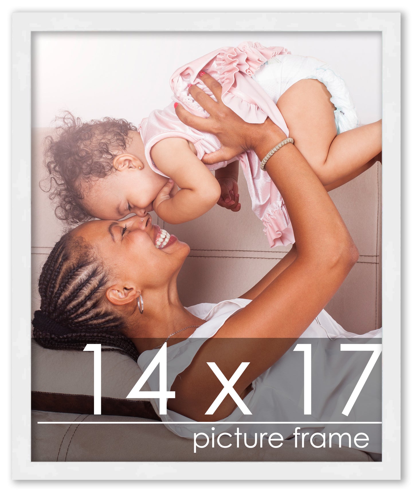 Contemporary White Wood Picture Frame