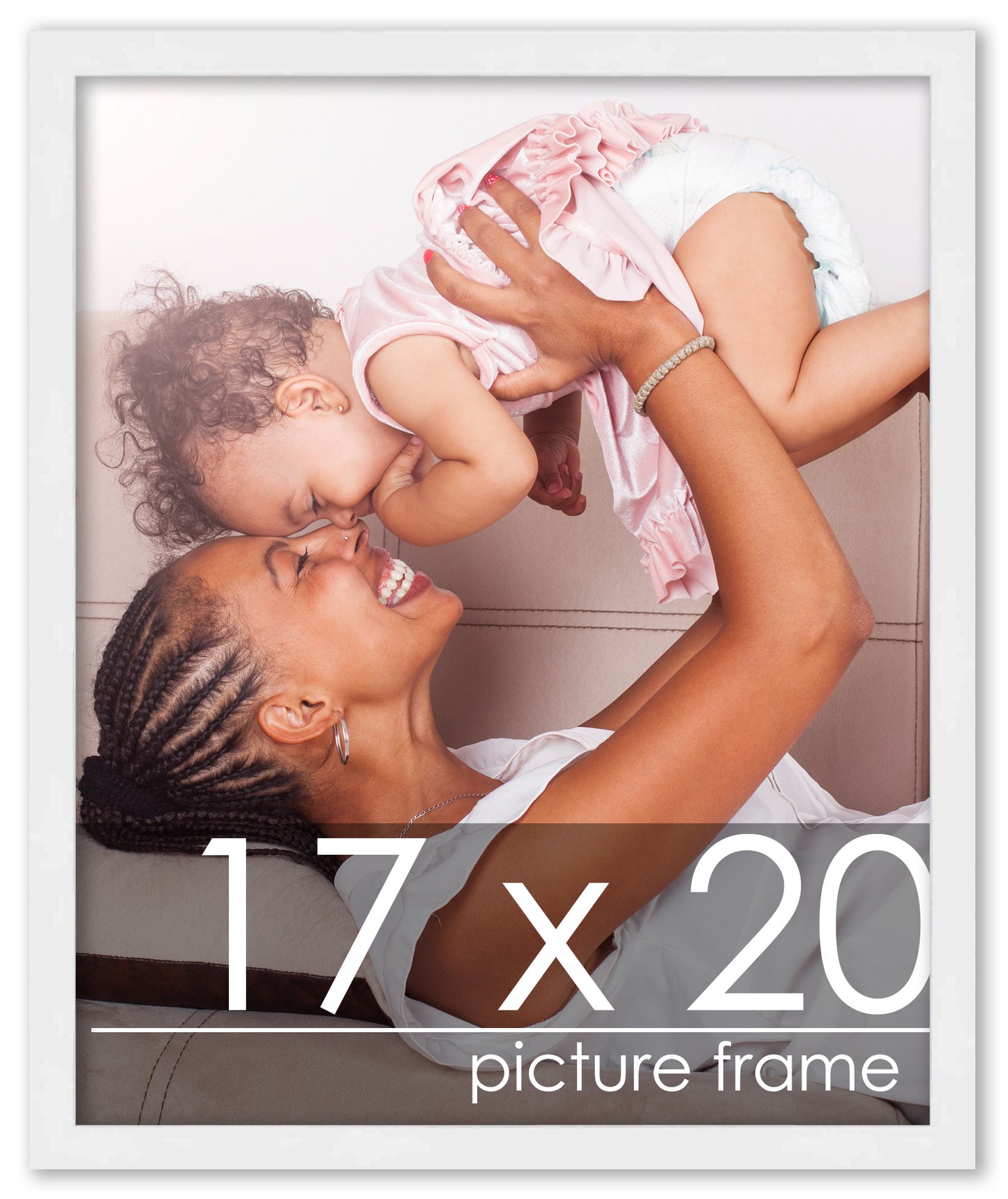 Contemporary White Wood Picture Frame