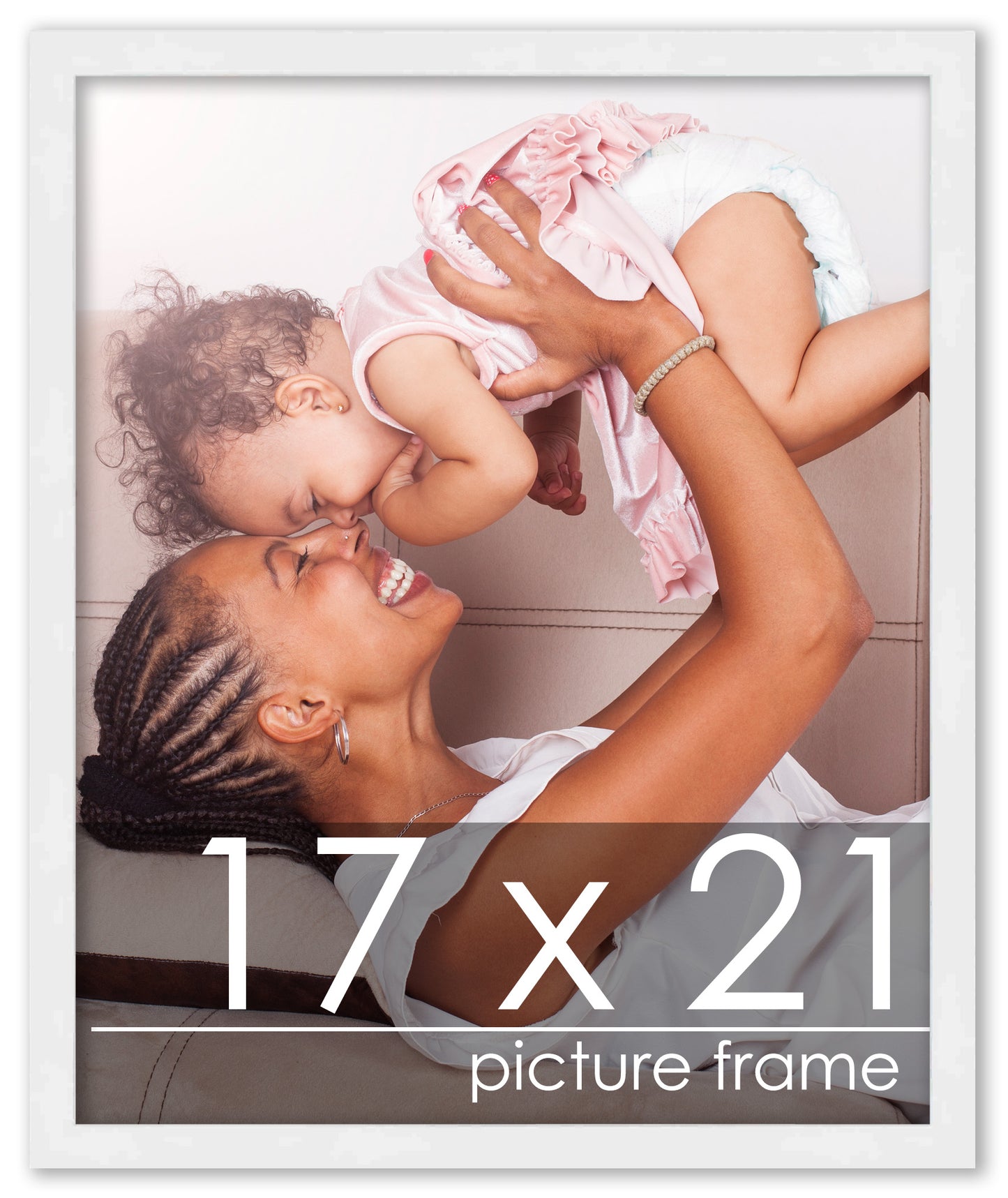 Contemporary White Wood Picture Frame