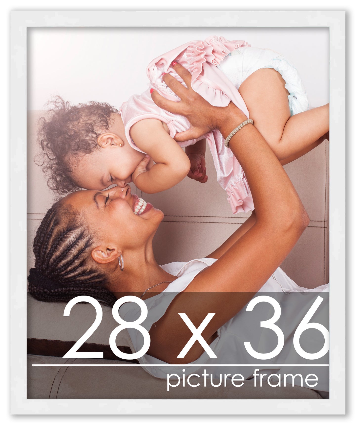 Contemporary White Wood Picture Frame
