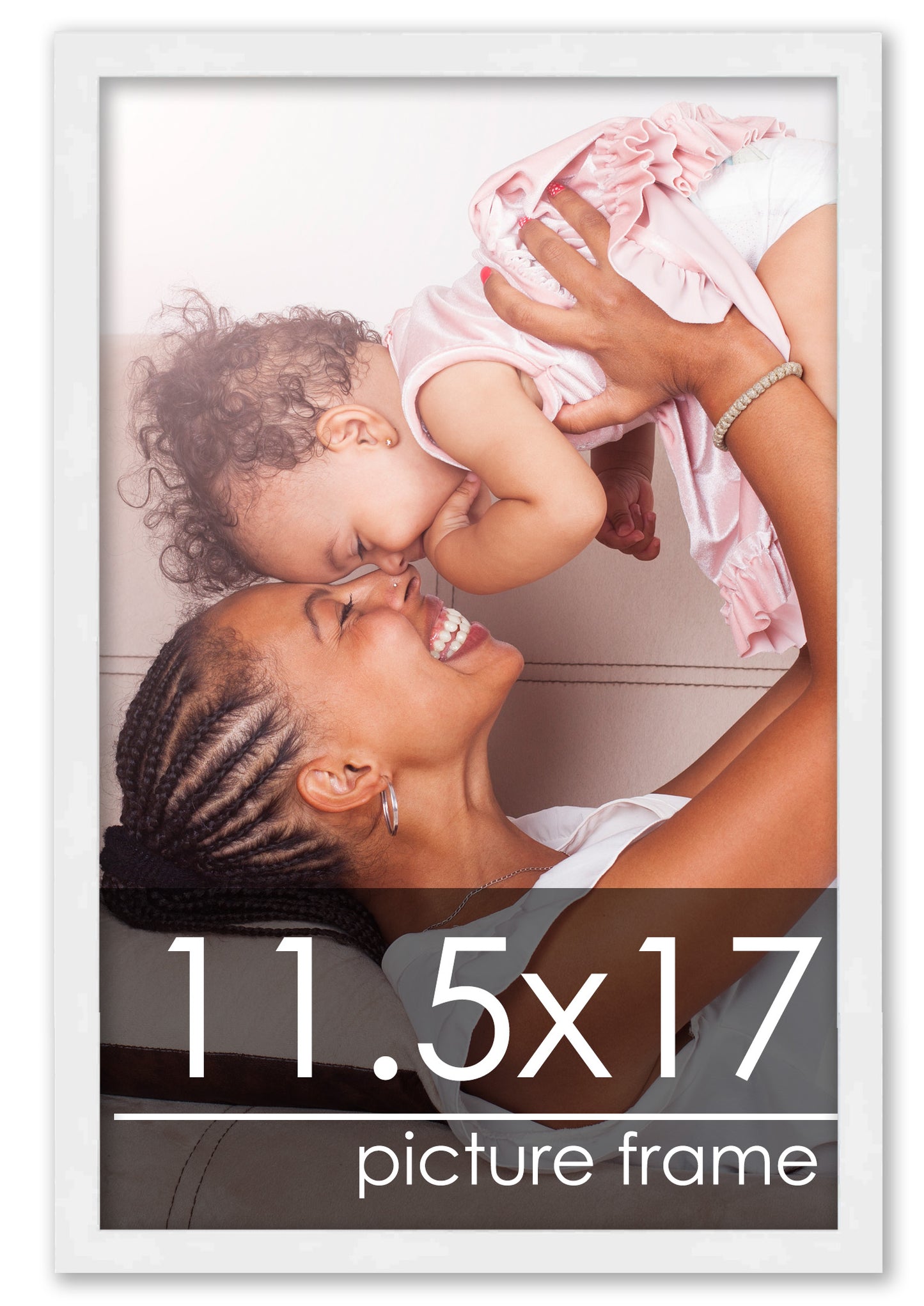 Contemporary White Wood Picture Frame